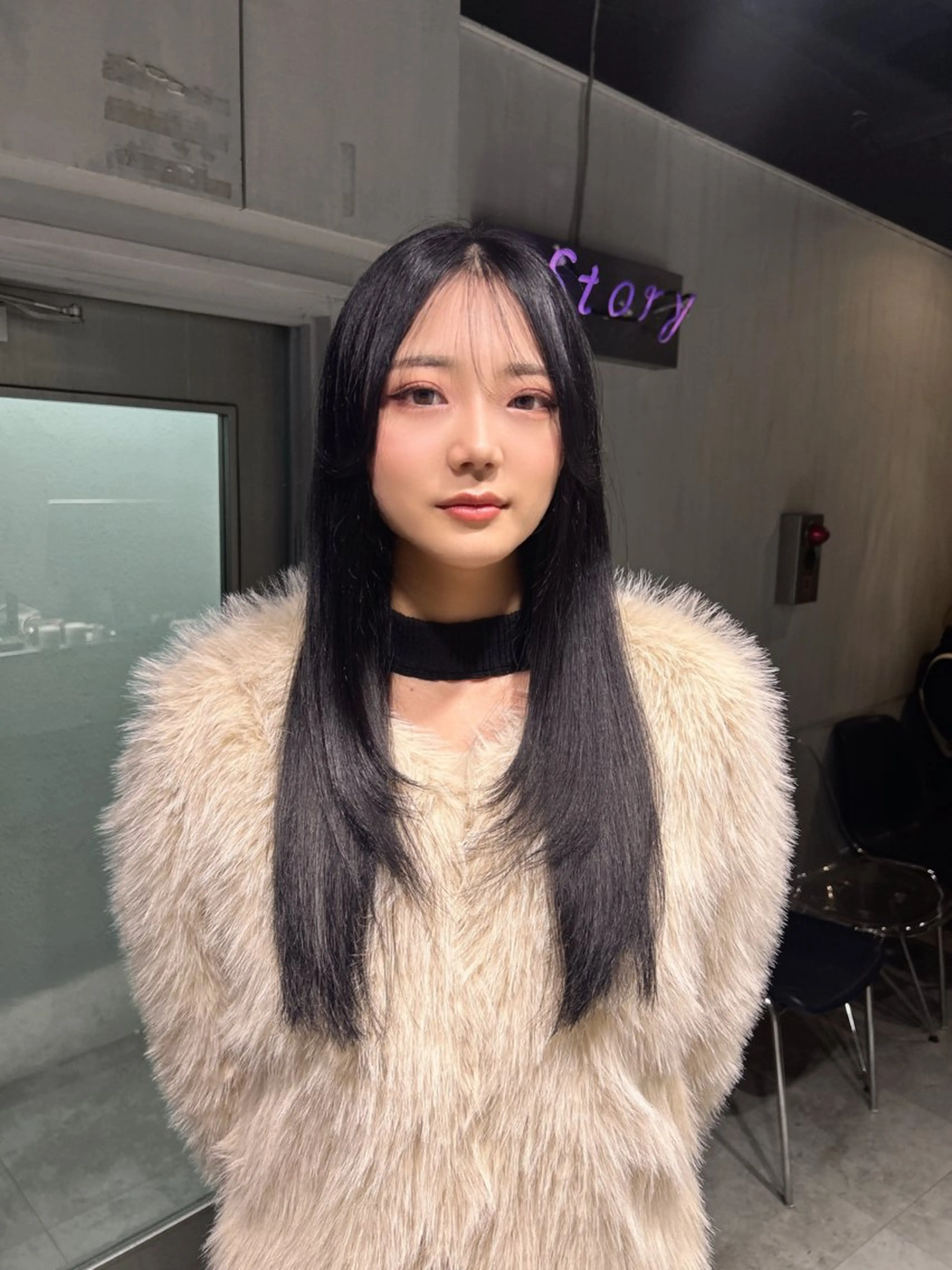ロング 韓国風カラー 姫カット 韓国風ヘア レイヤーカット ワンホンレイヤー MEI🎀垢抜けカラ ー🎀韓国styleのヘアスタイル