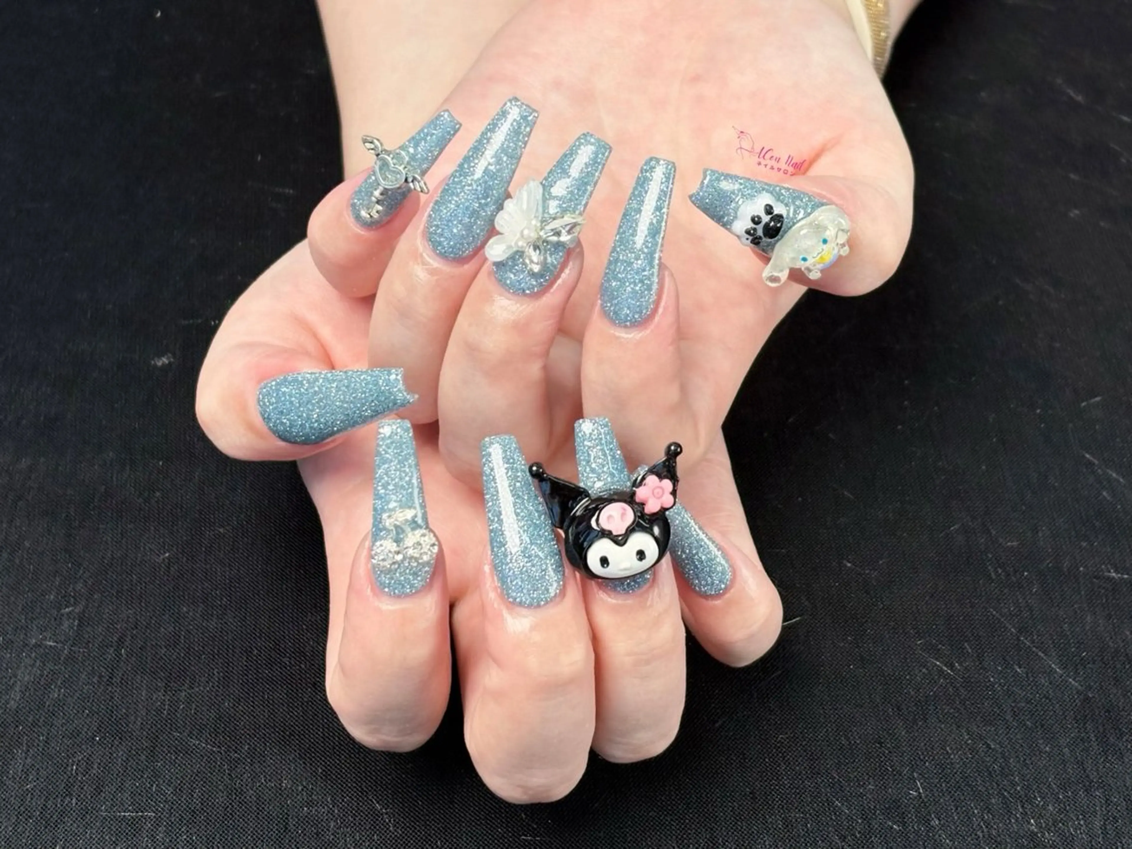 ネイル 桜ネイル 長さ出し フラワーネイル フレンチネイル ジェルネイル ハンドネイル AConNailSalon所属・ACon NailSalonのネイルデザイン