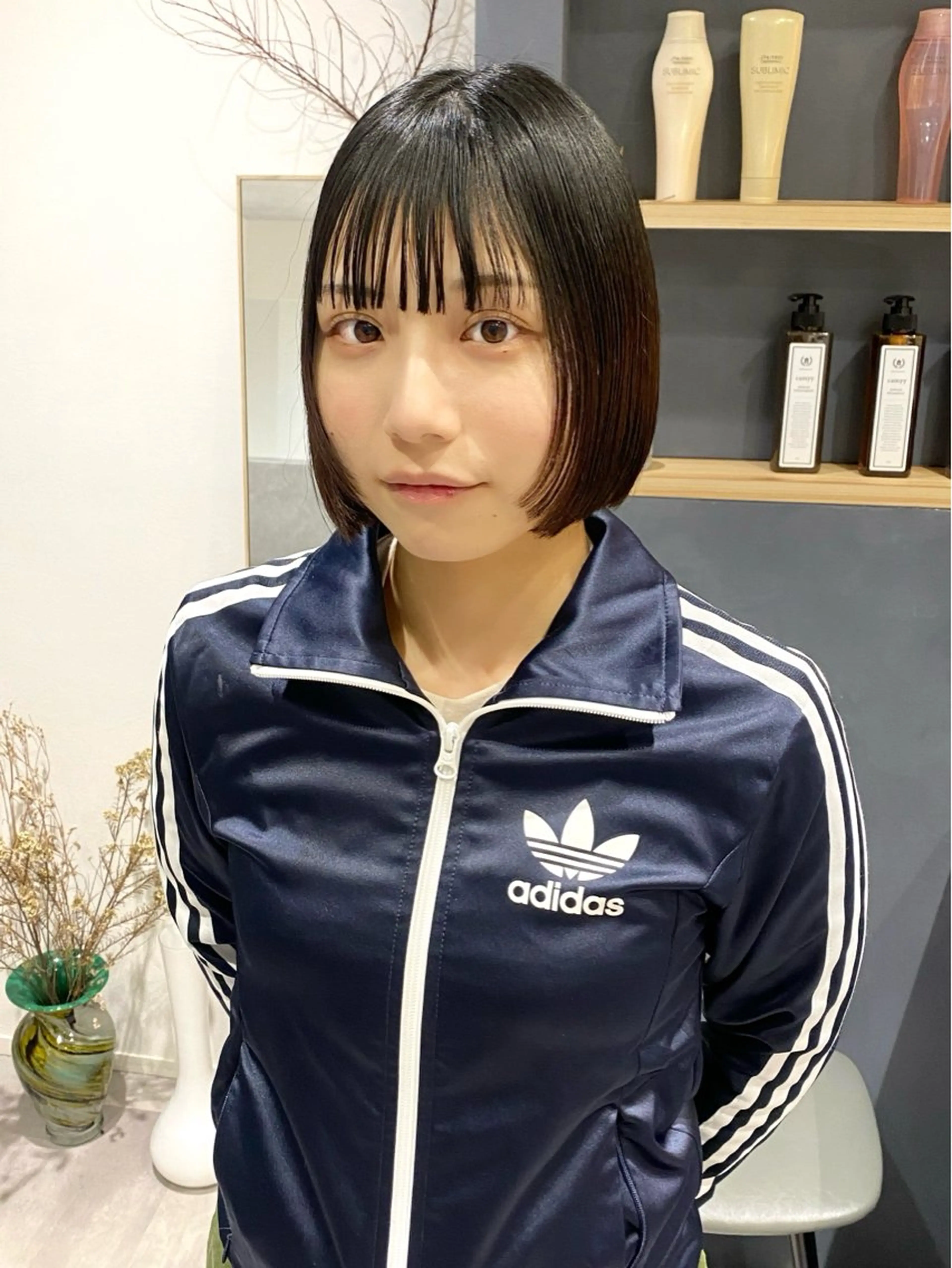 ショート 切りっぱなしボブ ボブ 顔まわりレイヤー レイヤーカット トリートメント カット トリートメント saki🌼ボブ× 透明感カラー🌼のヘアスタイル