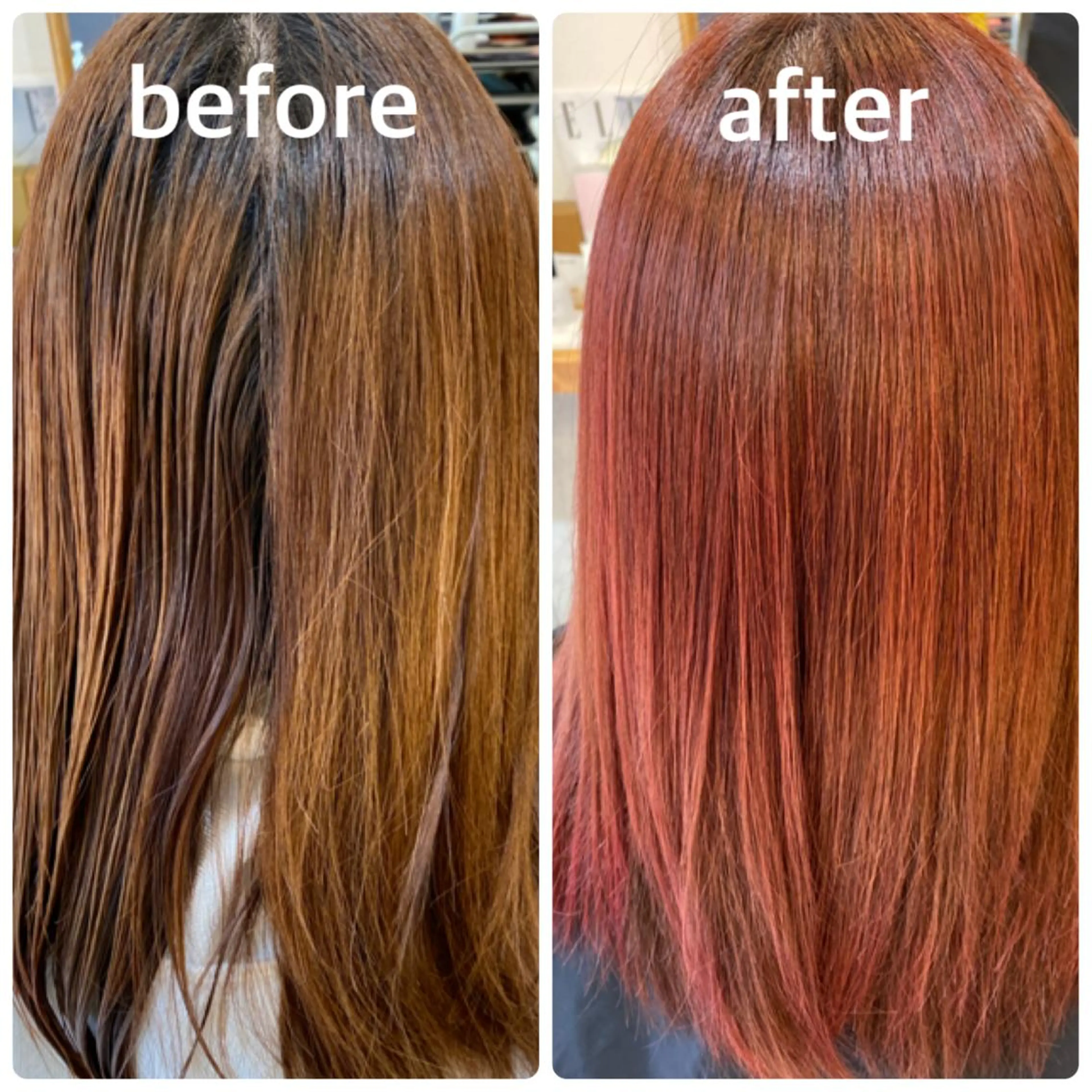 セミロング カラー カット ヘアカラー トリートメント エイト ウメダのヘアスタイル
