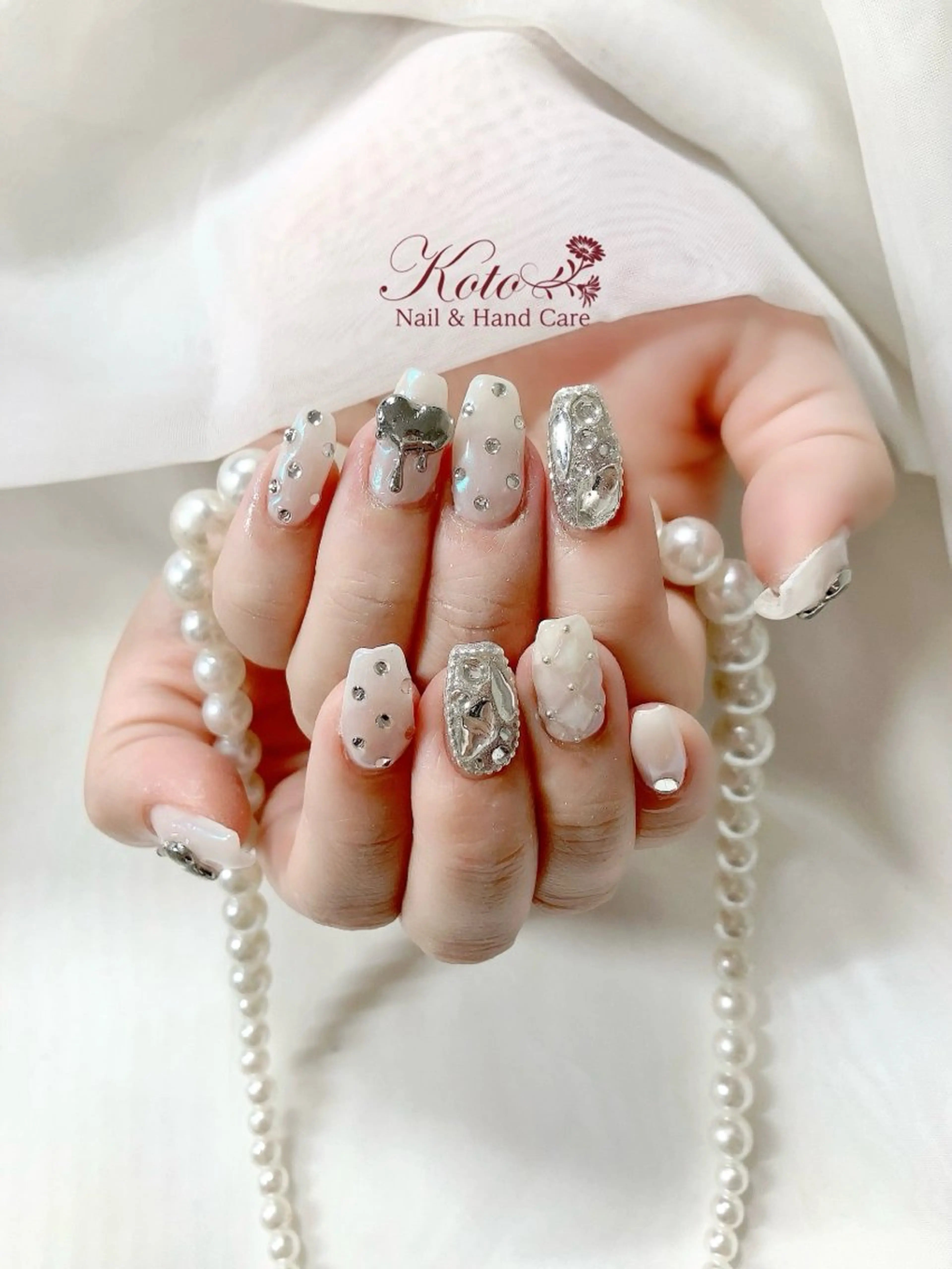 ネイル 長さ出し ジェルネイル 持ち込み ニュアンスネイル 赤色 ハンドネイル Nail Salon KOTOのネイルデザイン
