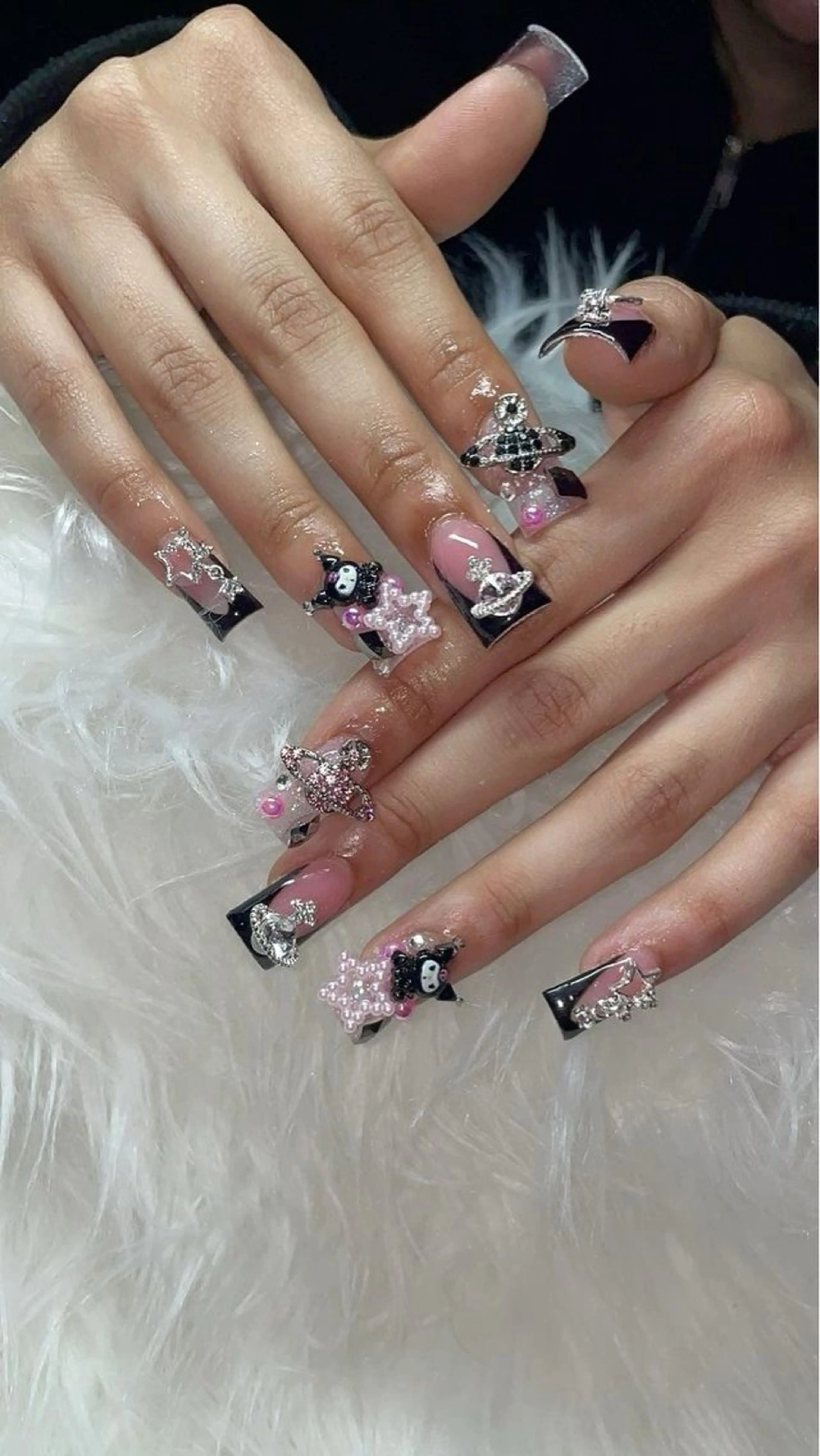 ネイル 長さ出し フレンチネイル グラデーション 卒業式 マグネットネイル ハンドネイル MIHANA NAILのネイルデザイン