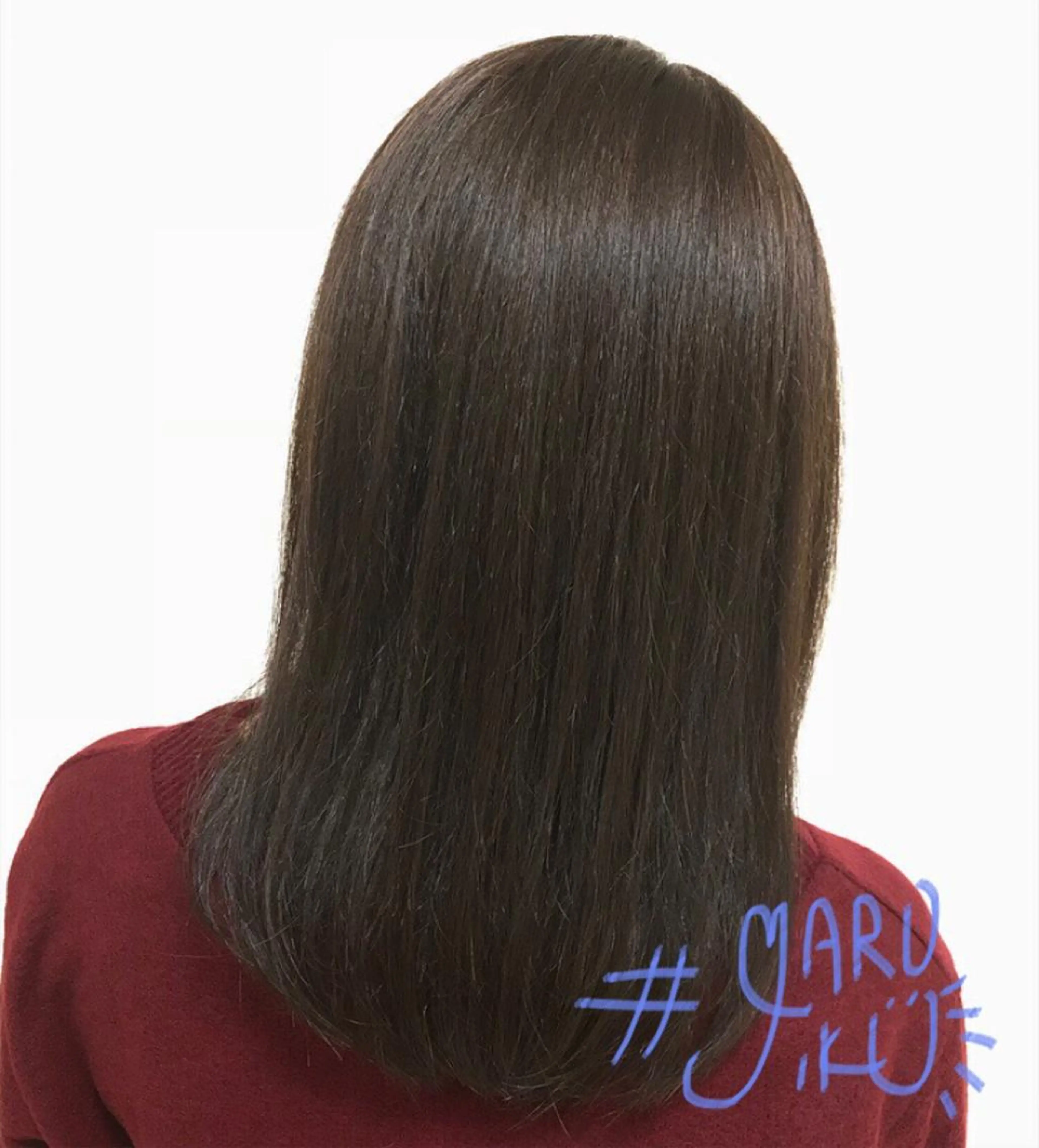 セミロング カラー ブラウンカラー ナチュラルブラウン 丸谷 みくのその他イメージ