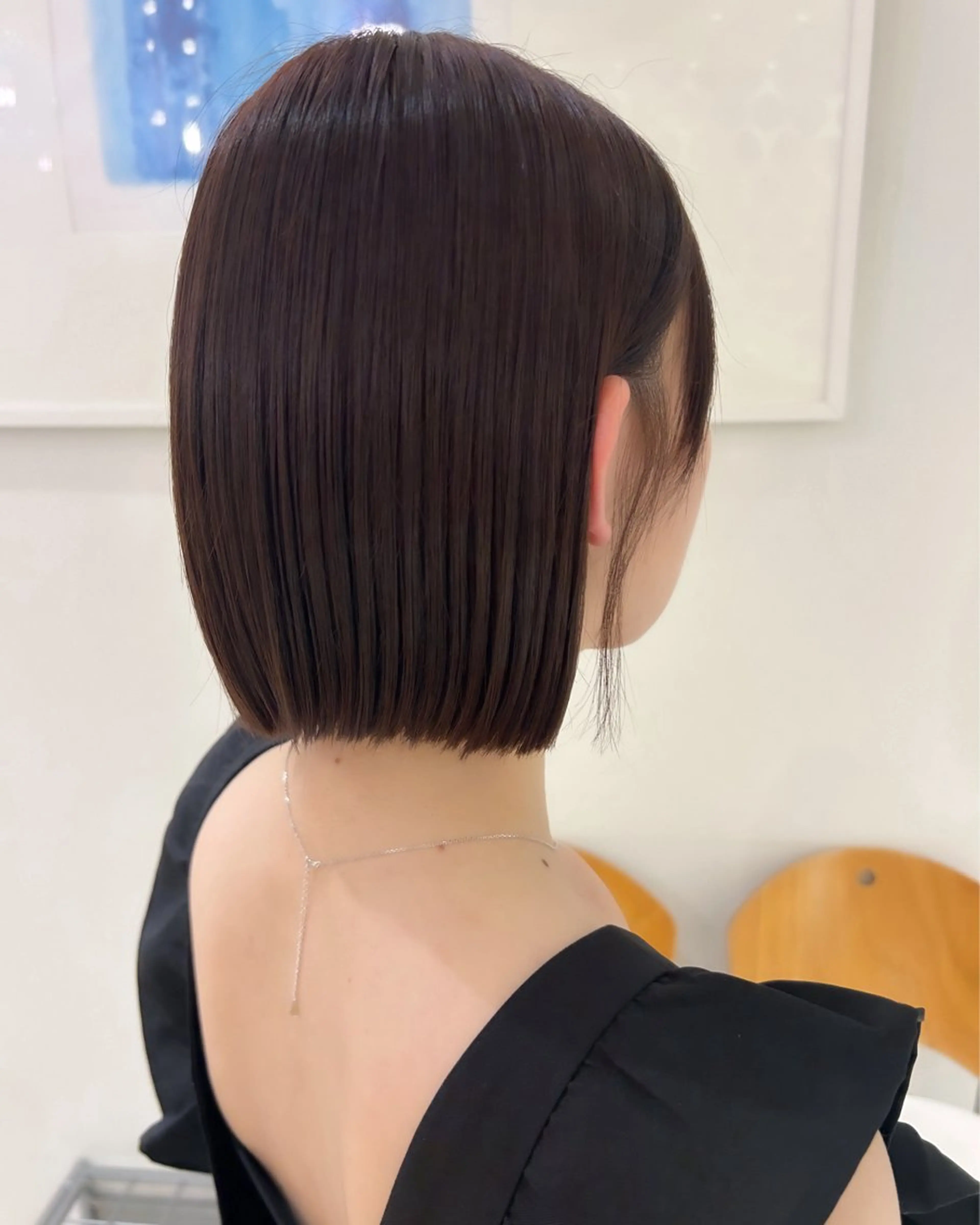 【ブリーチ毛可能◎⛄️✨】(予約リクエストのみ)  ボブカット+縮毛矯正+ケアトリートメントの写真