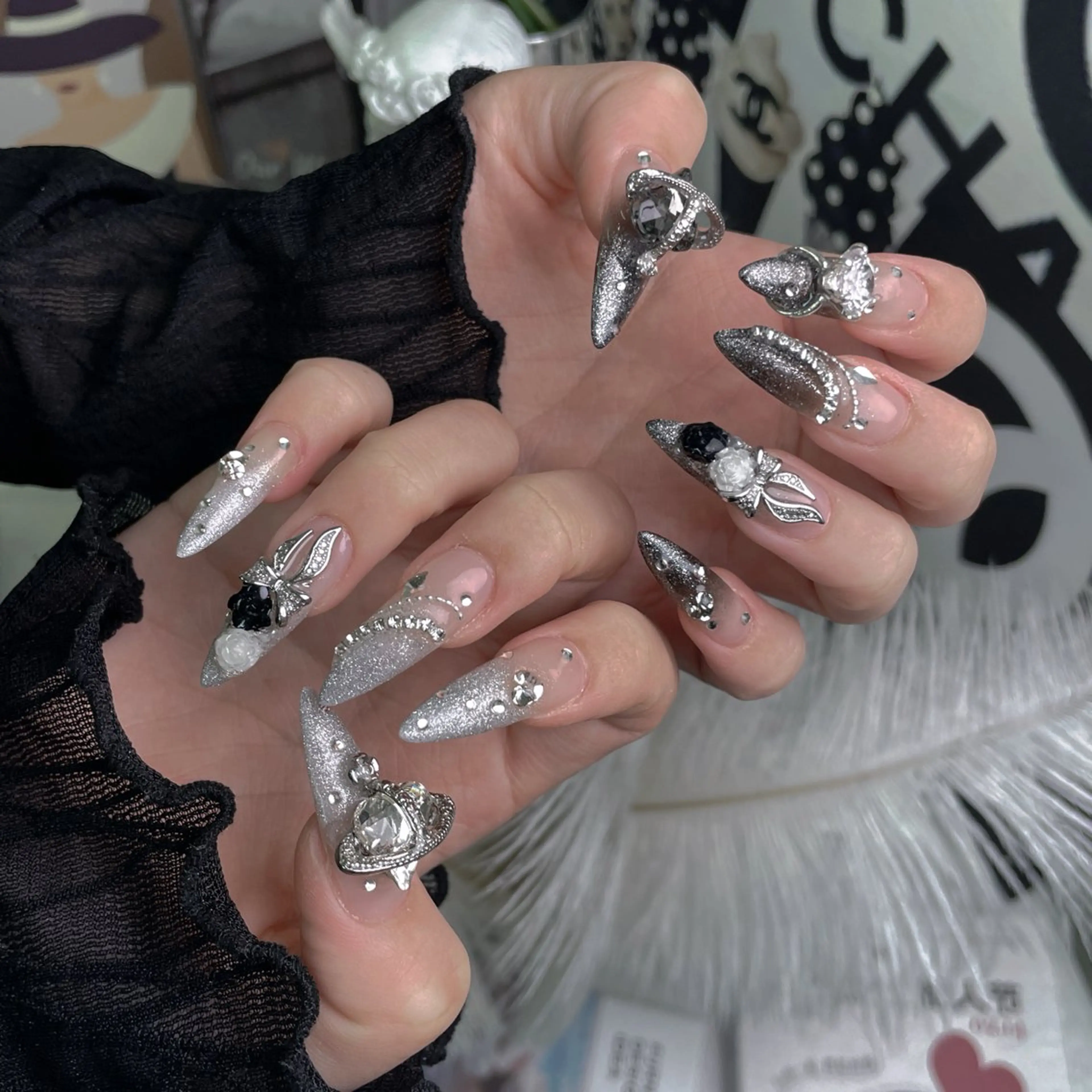 ネイル ハート 韓国ネイル スカルプネイル 夏ネイル ワンホンネイル ハンドネイル MELODY BEAUTY SALON所属・Melody  スカルプ専門店のネイルデザイン
