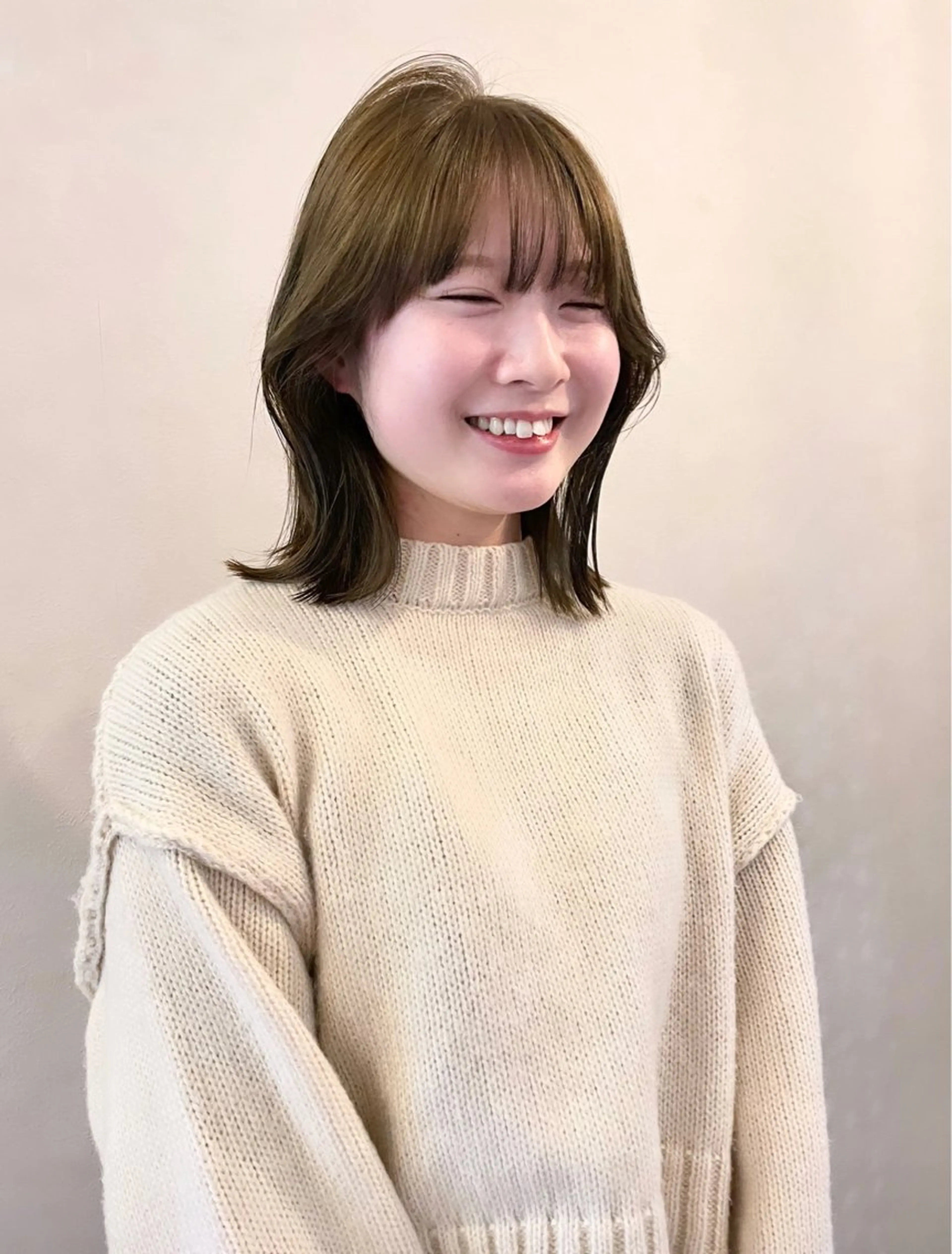 ミディアム カラー ヘアカラー トリートメント Peg.hair所属・柔らかhair🤍 Rinaのヘアスタイル