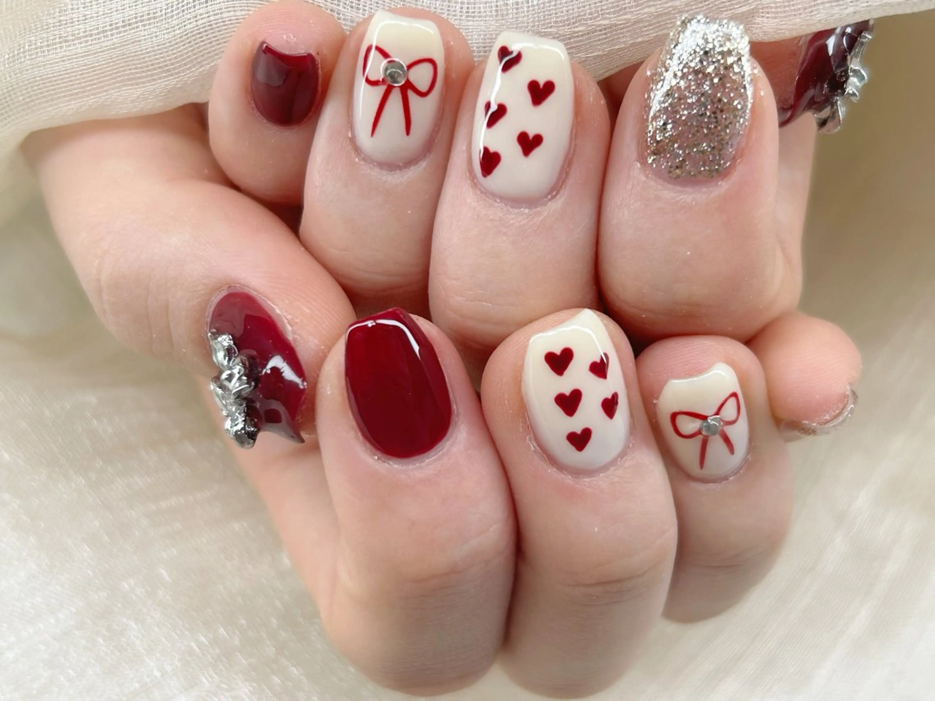 ネイル アートネイル 成人式 長さ出し フットネイル マグネットネイル ハンドネイル Lino Nailのネイルデザイン