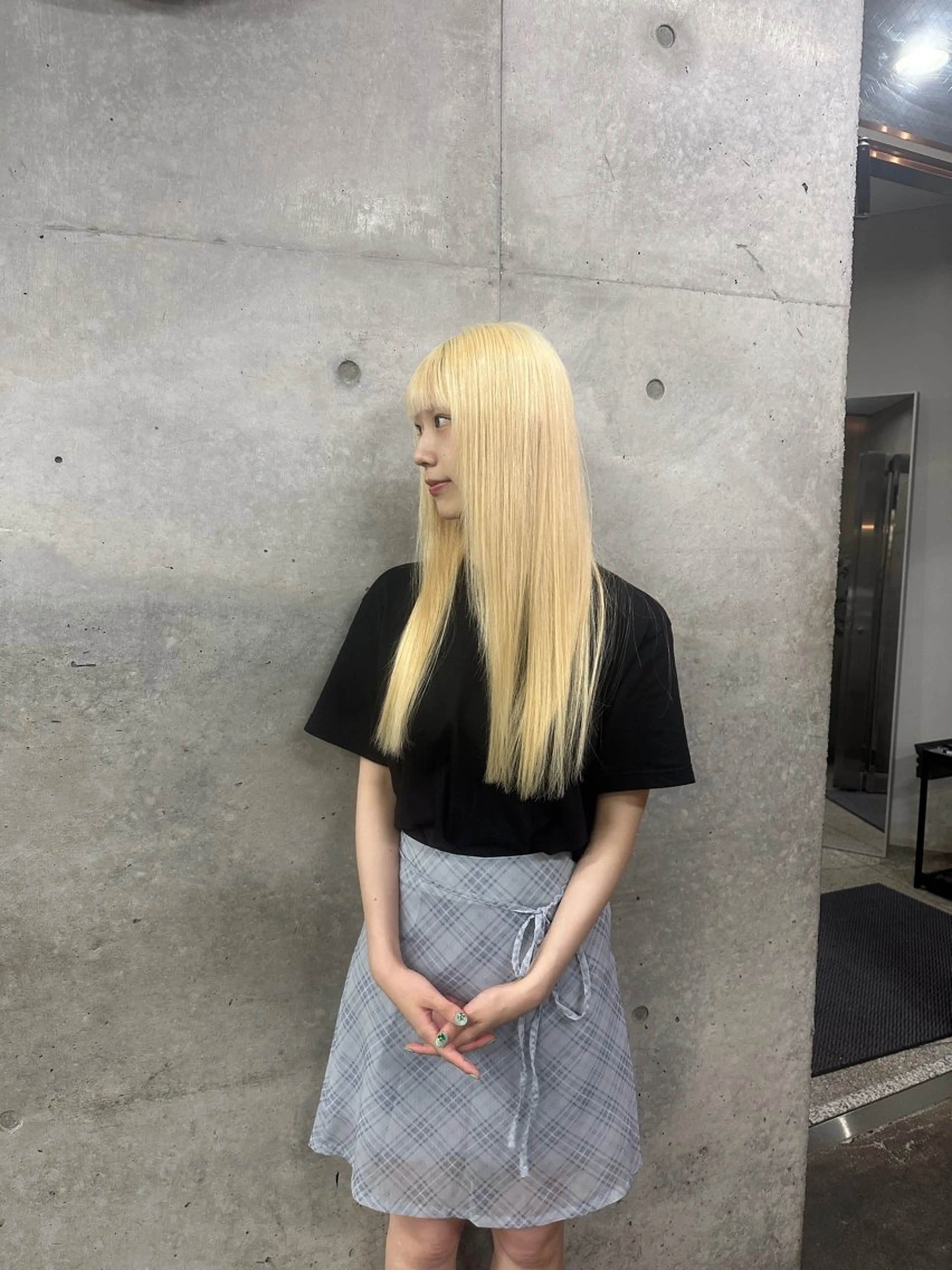 ロング カット ヘアカラー ヘッドスパ 金田 法子のヘアスタイル