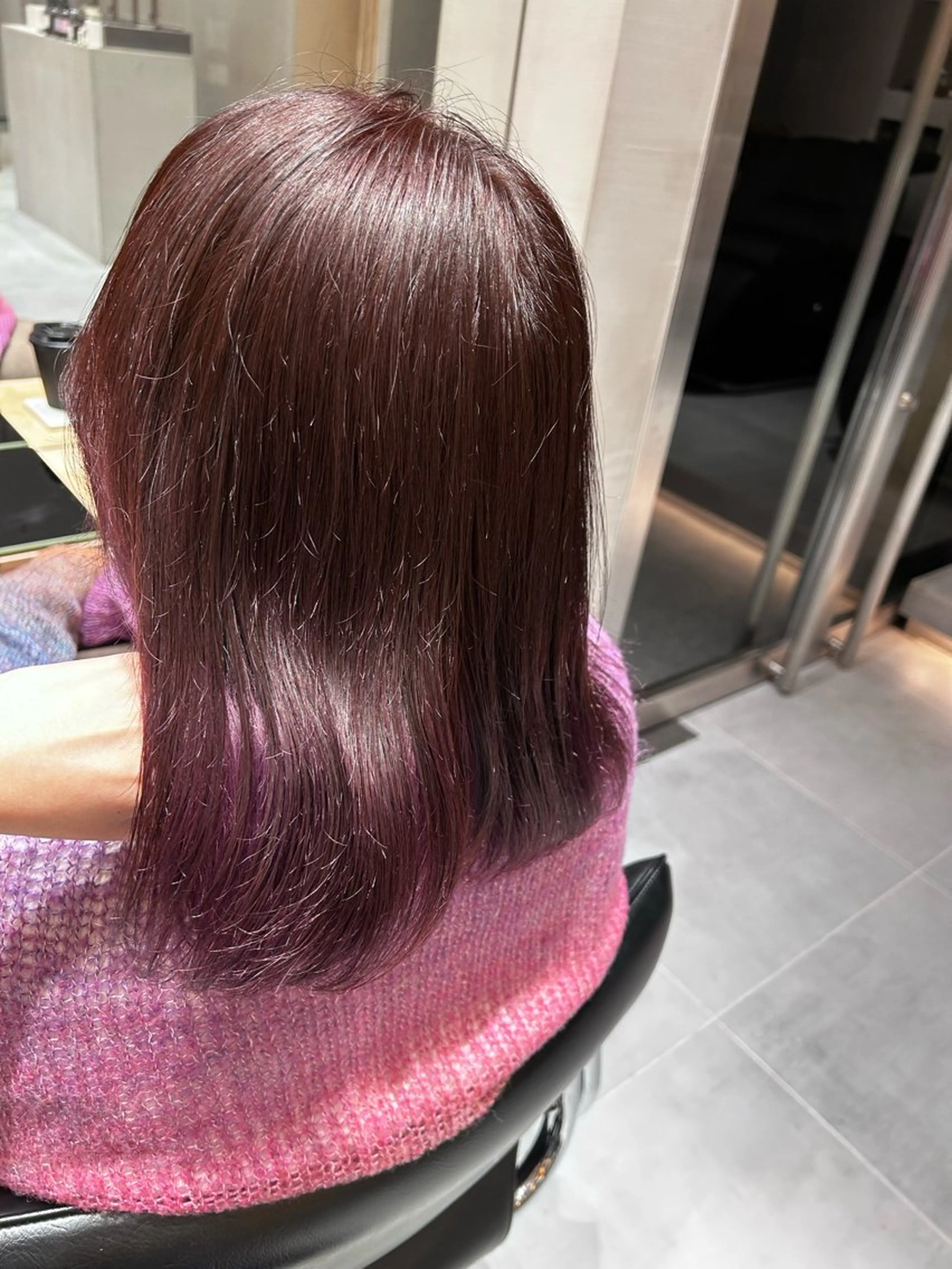 セミロング カラー ラベンダーカラー ピンクカラー ピンクラベンダー ヘアカラー トリートメント ヘアセット ショートカット/ ハイトーン🪼風香のヘアスタイル