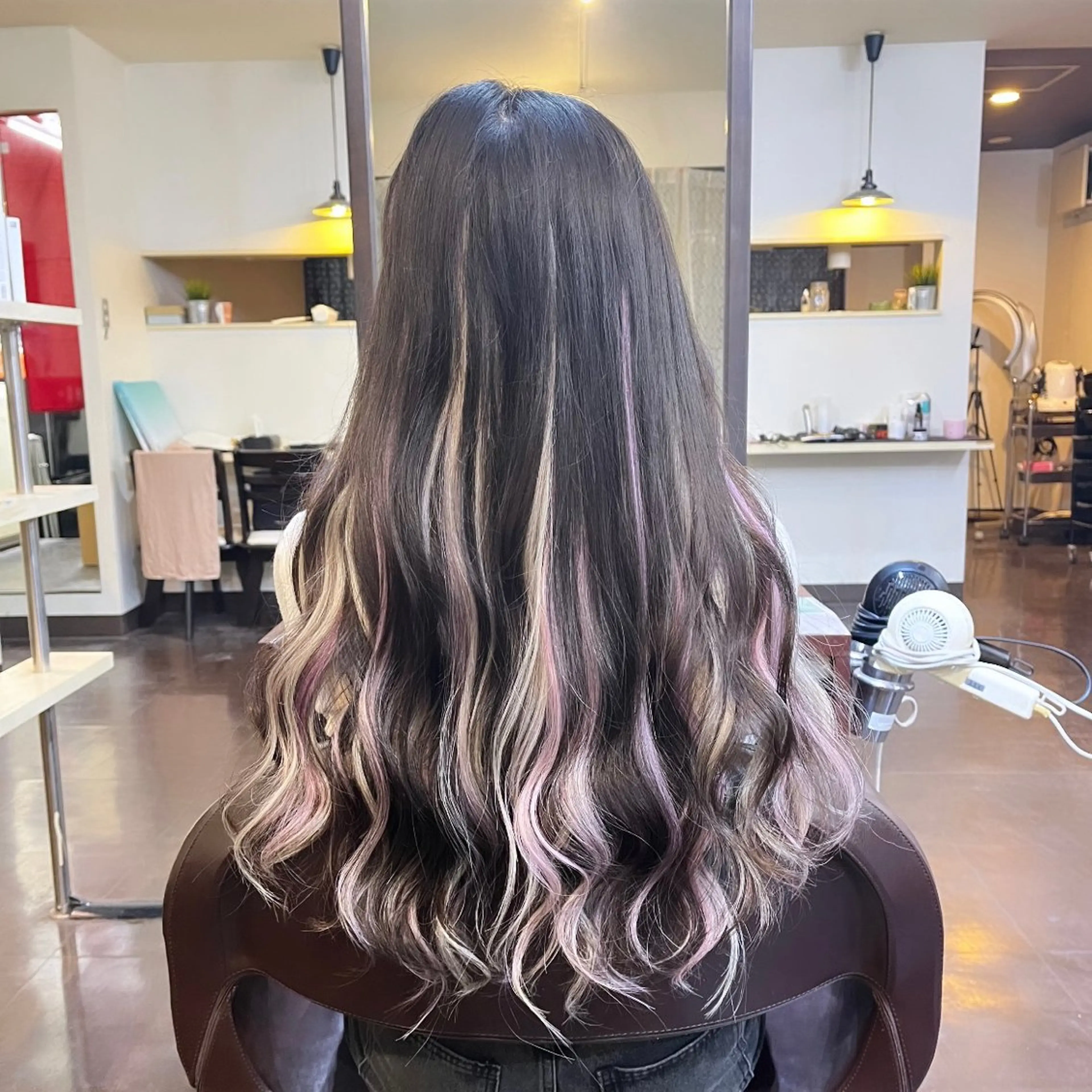 ロング 編み込みエクステ エクステ レイヤーカット エクステ 編み込みエクステ/ ハイトーン りょすけのヘアスタイル