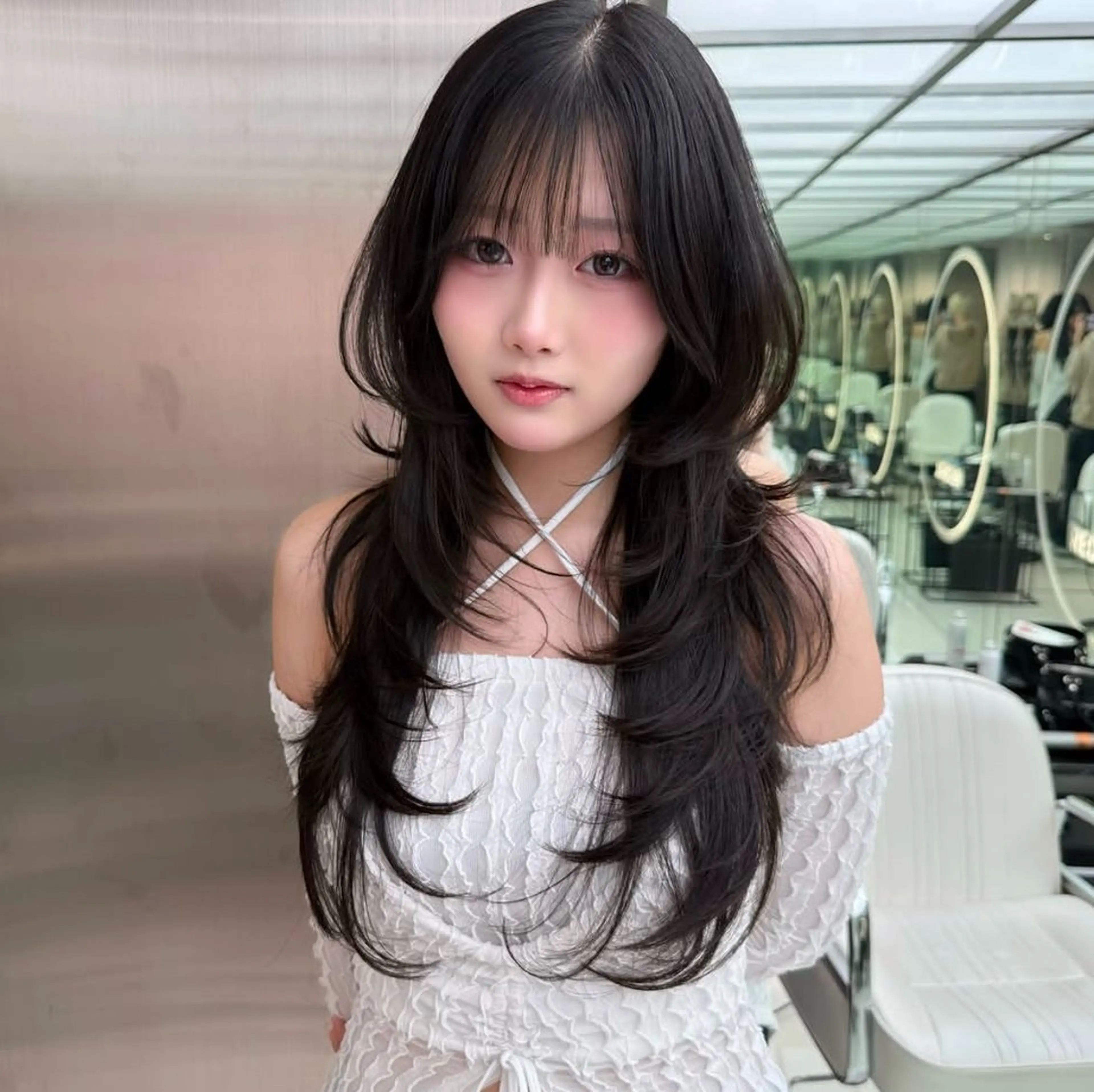 ロング カット ヘアカラー トリートメント SALOWIN三軒茶屋店所属・🇰🇷韓国レイヤー の神様🇰🇷のヘアスタイル