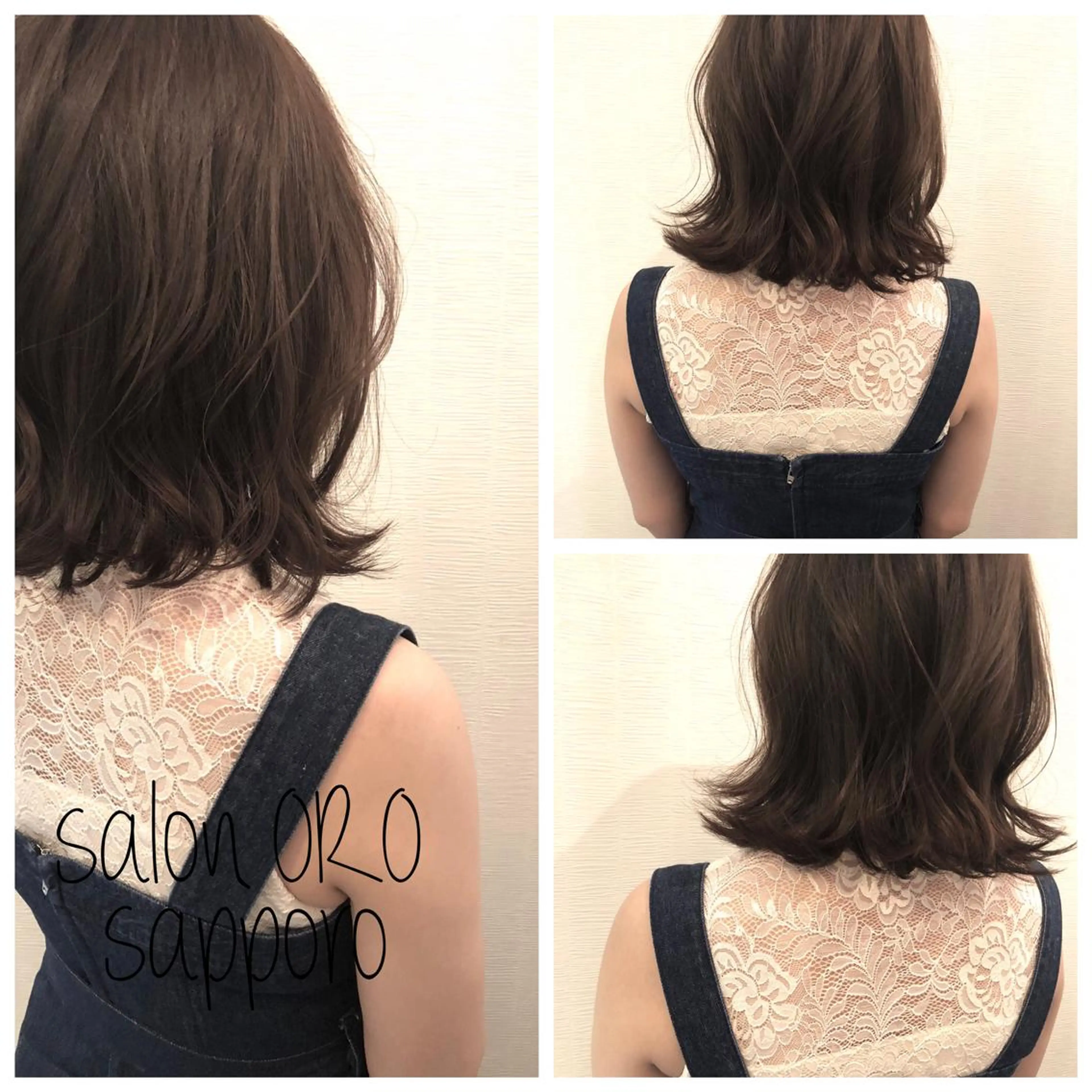 ミディアム カラー ヘアカラー トリートメント 平川 友希子のヘアスタイル