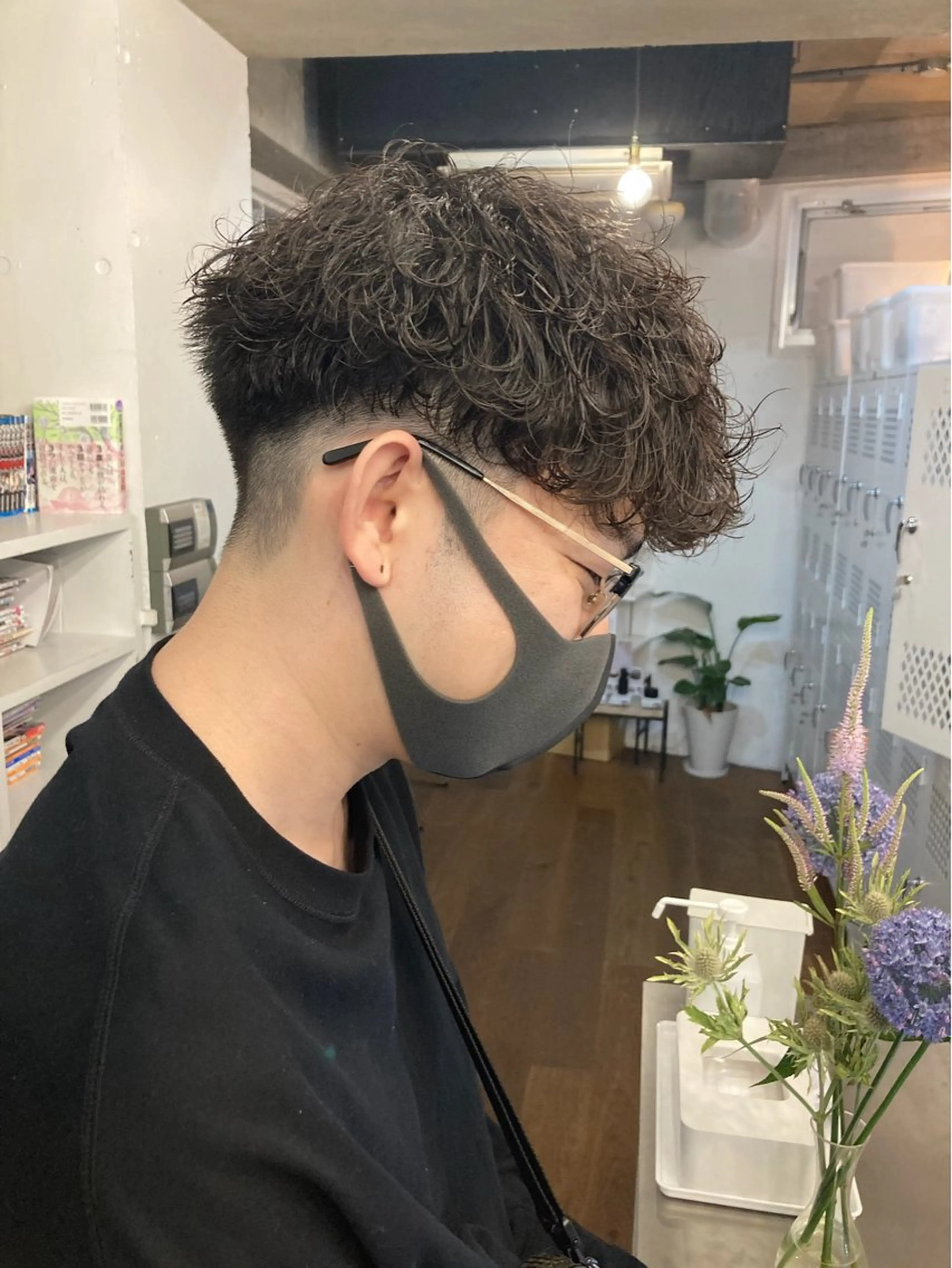 ショート パーマ メンズ カット パーマ fifth 原宿　【フィフス】所属・fifth/メンズ パーマ/川﨑泰就のヘアスタイル