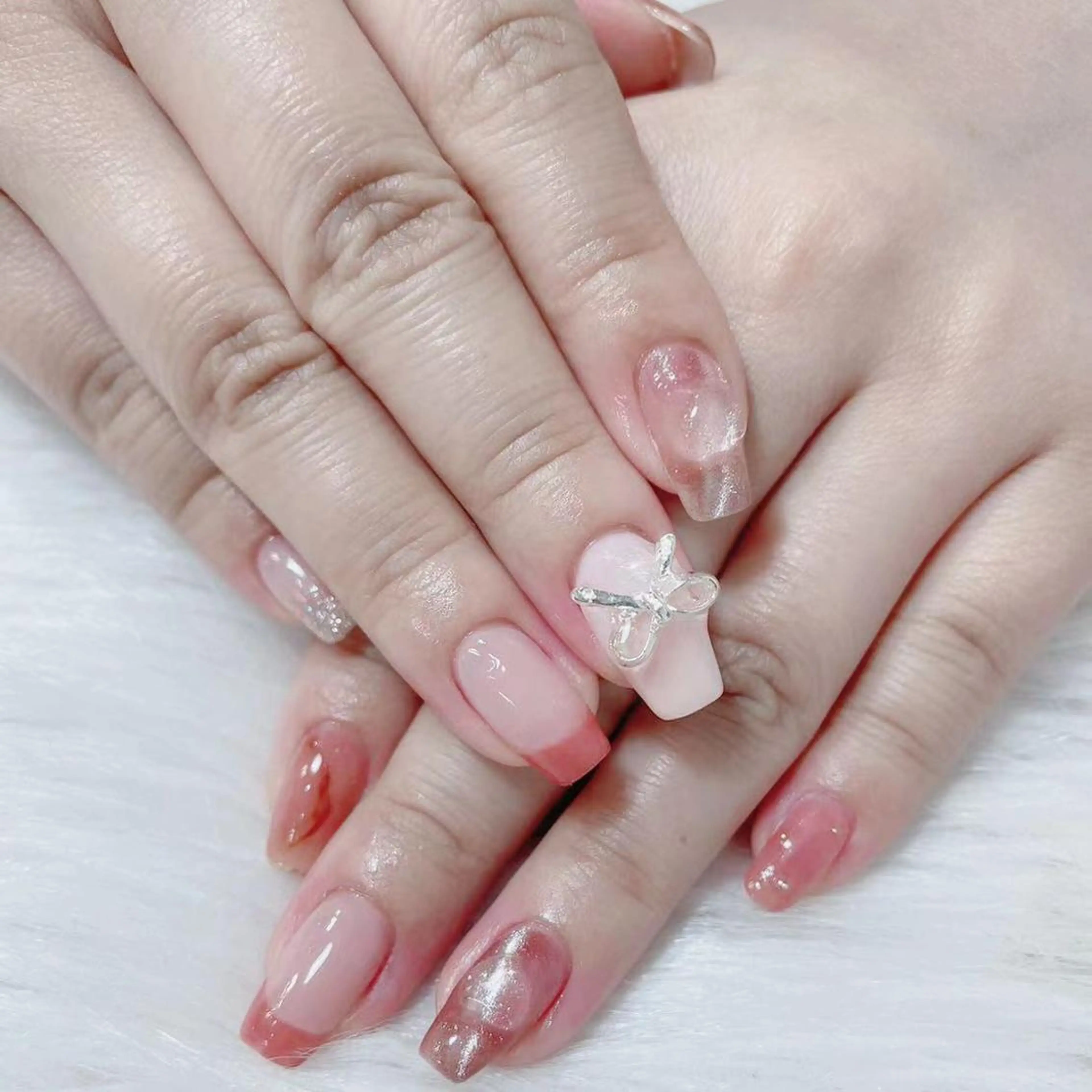 ネイル アートネイル オーロラネイル ガーリー キラキラネイル 韓国ネイル Diamond NAIL✨のネイルデザイン