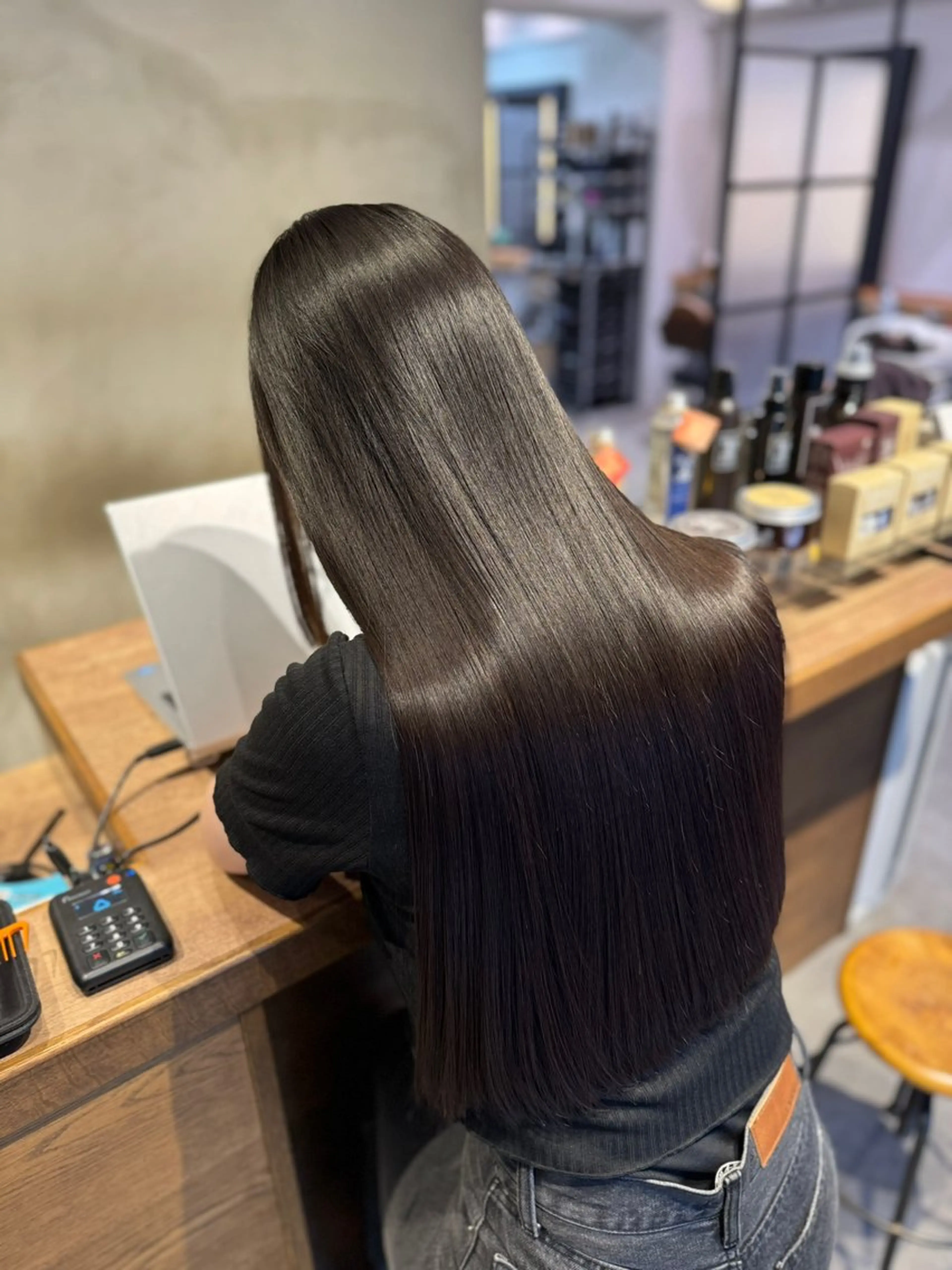 ロング カット 縮毛矯正 トリートメント ［パサつき改善］＊ 髪質改善ケアサロン＊のヘアスタイル