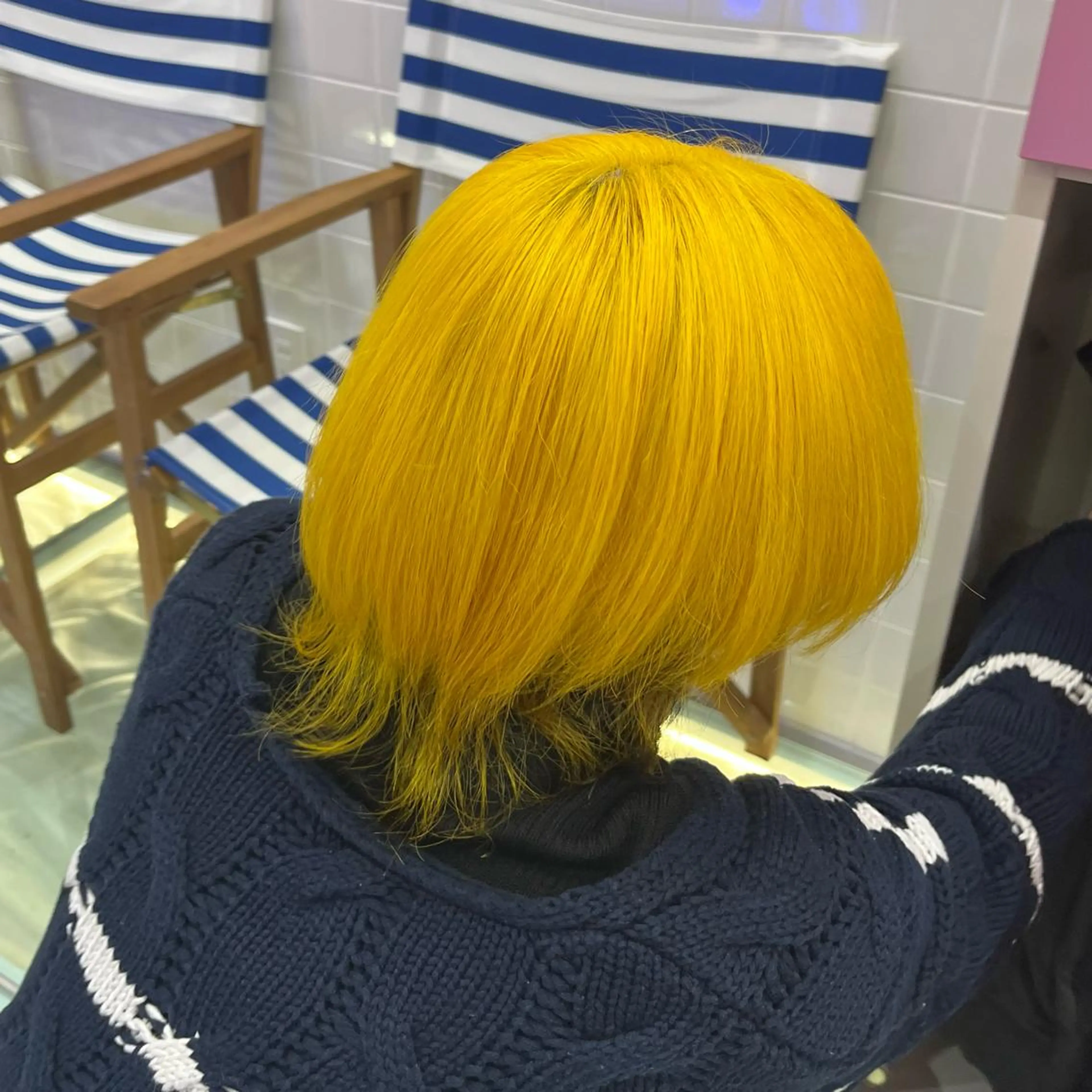 カラー ブリーチ イエローカラー 楓🦋韓国系レイヤー / 透明感カラー🤍のヘアスタイル
