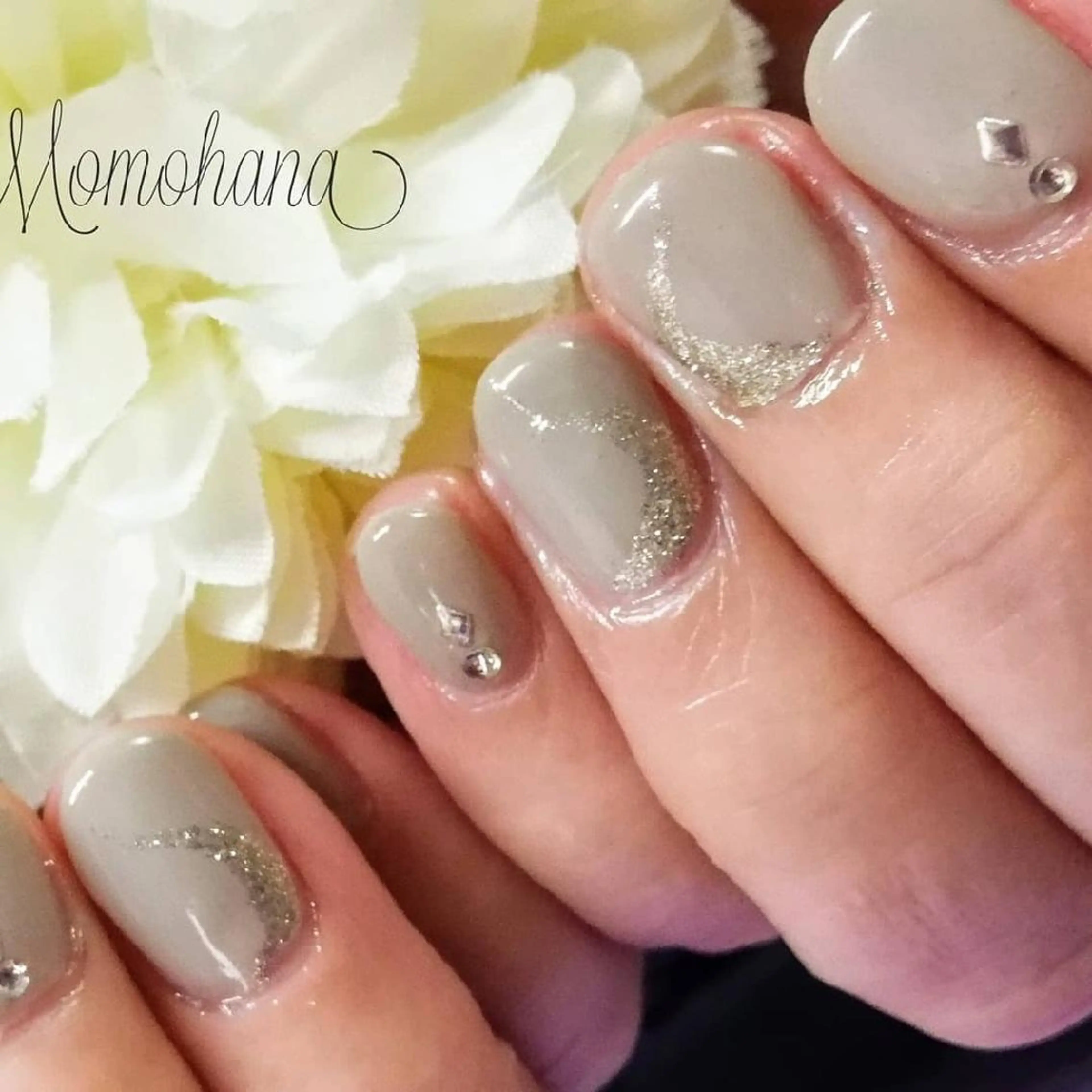 ネイル アートネイル ラメ(グリッター) momohana  のネイルデザイン