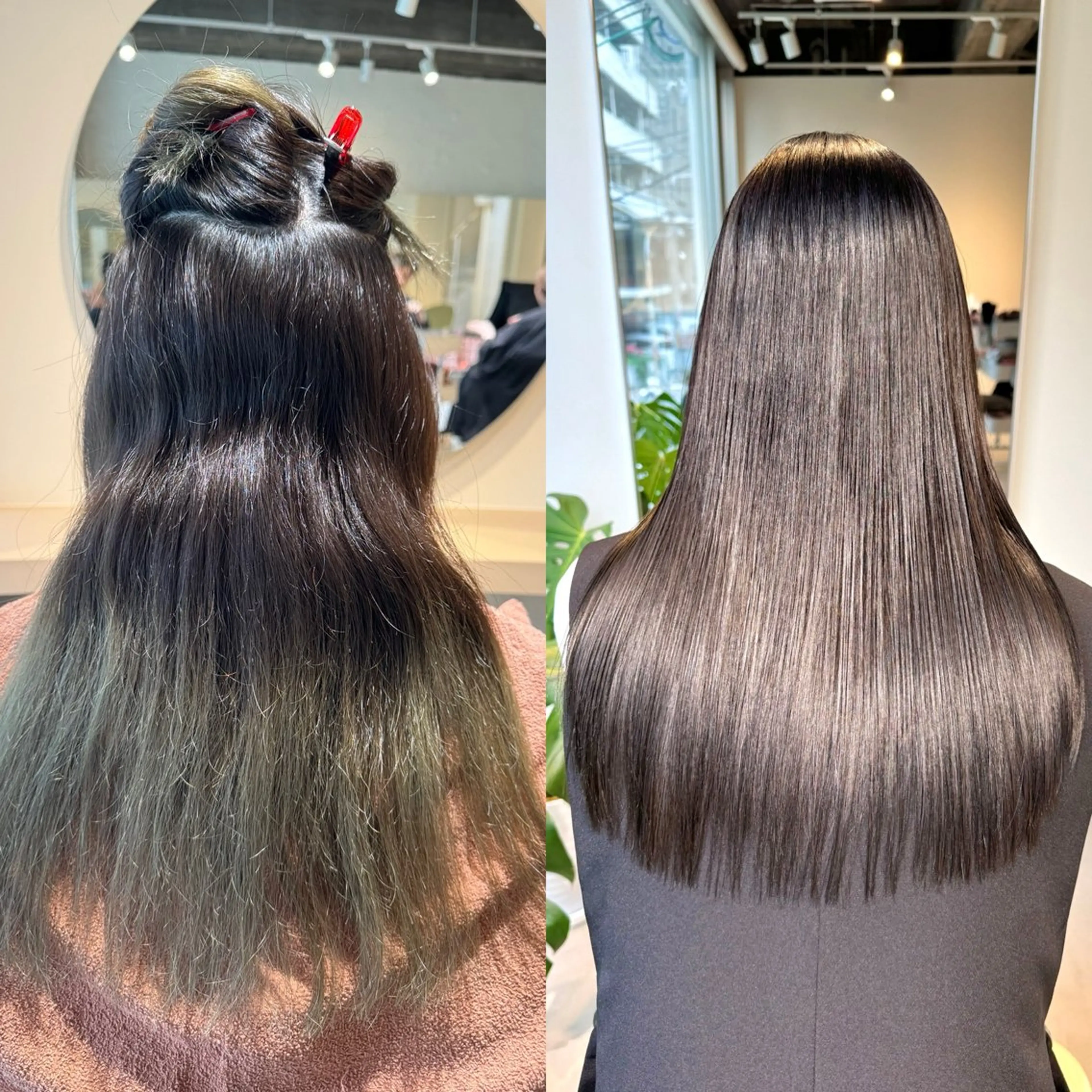 ロング アッシュ ボブ 髪質改善 レイヤーカット ロング eto所属・髪質改善スペシャリス ト長尾勇弥/梅田中津のヘアスタイル