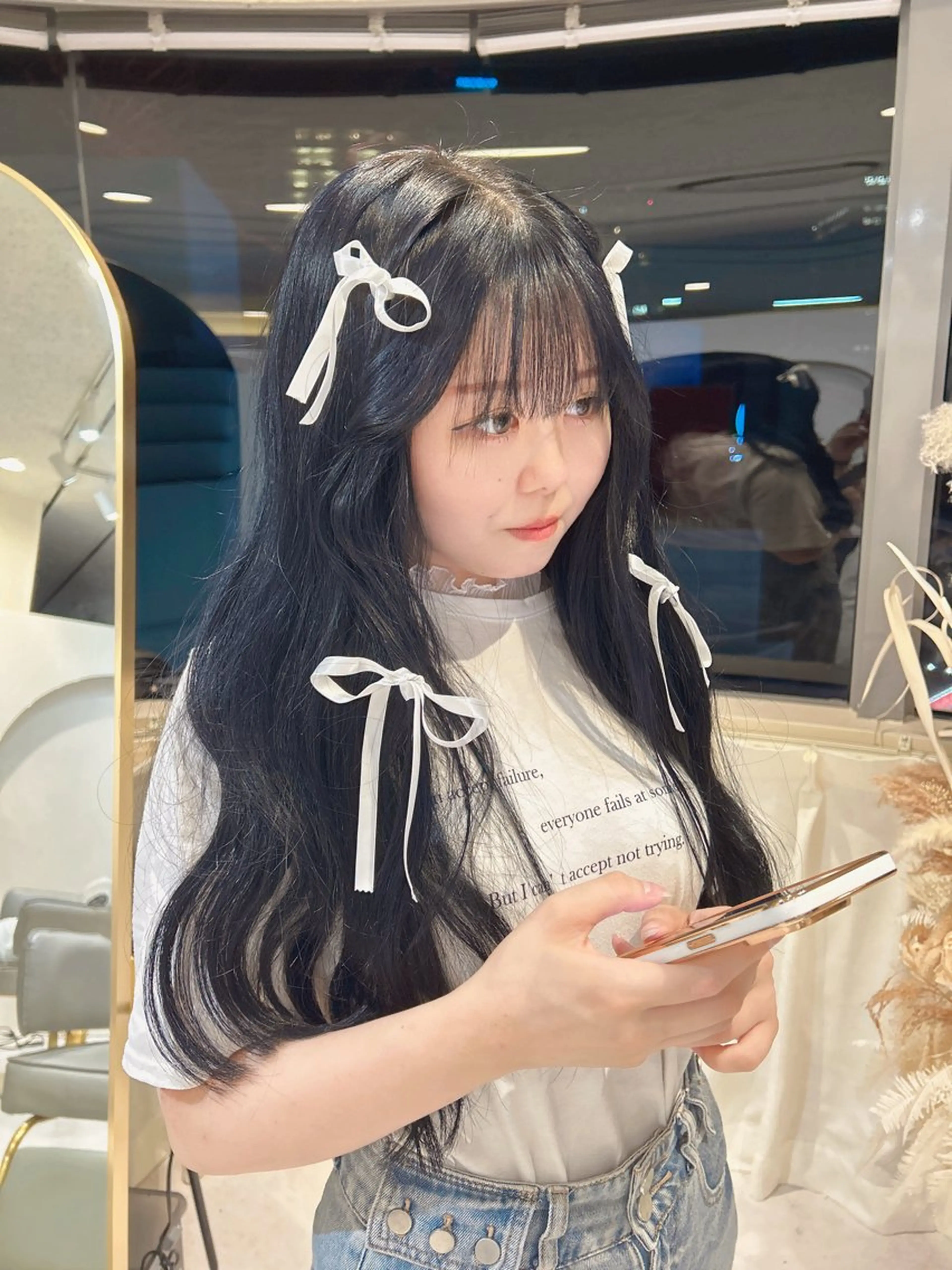 ロング ヘアカラー トリートメント 大阪ヘアカラー ブリーチmarinaのヘアスタイル
