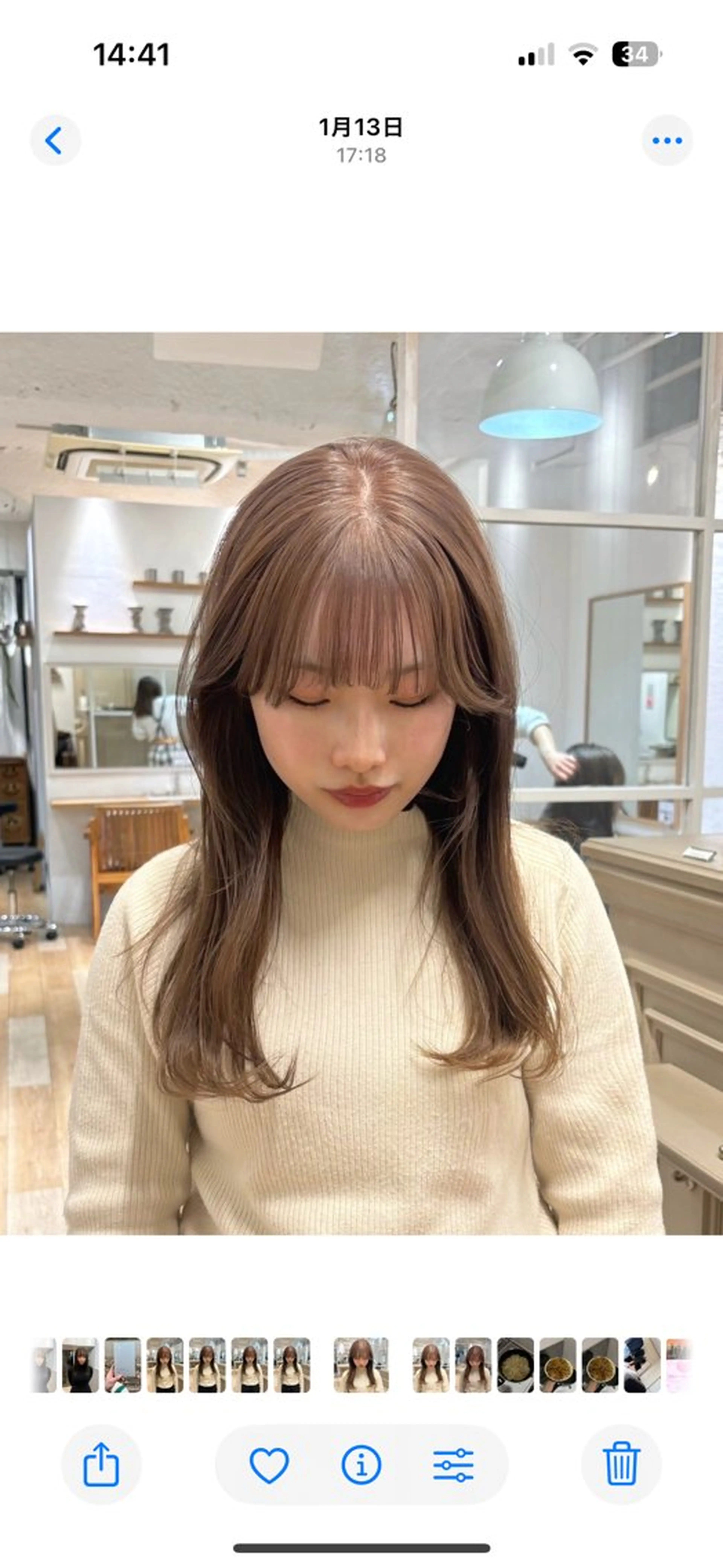 セミロング カラー カット ヘアカラー トリートメント オリーブ/縮毛🐇 Natsuno🩰のヘアスタイル