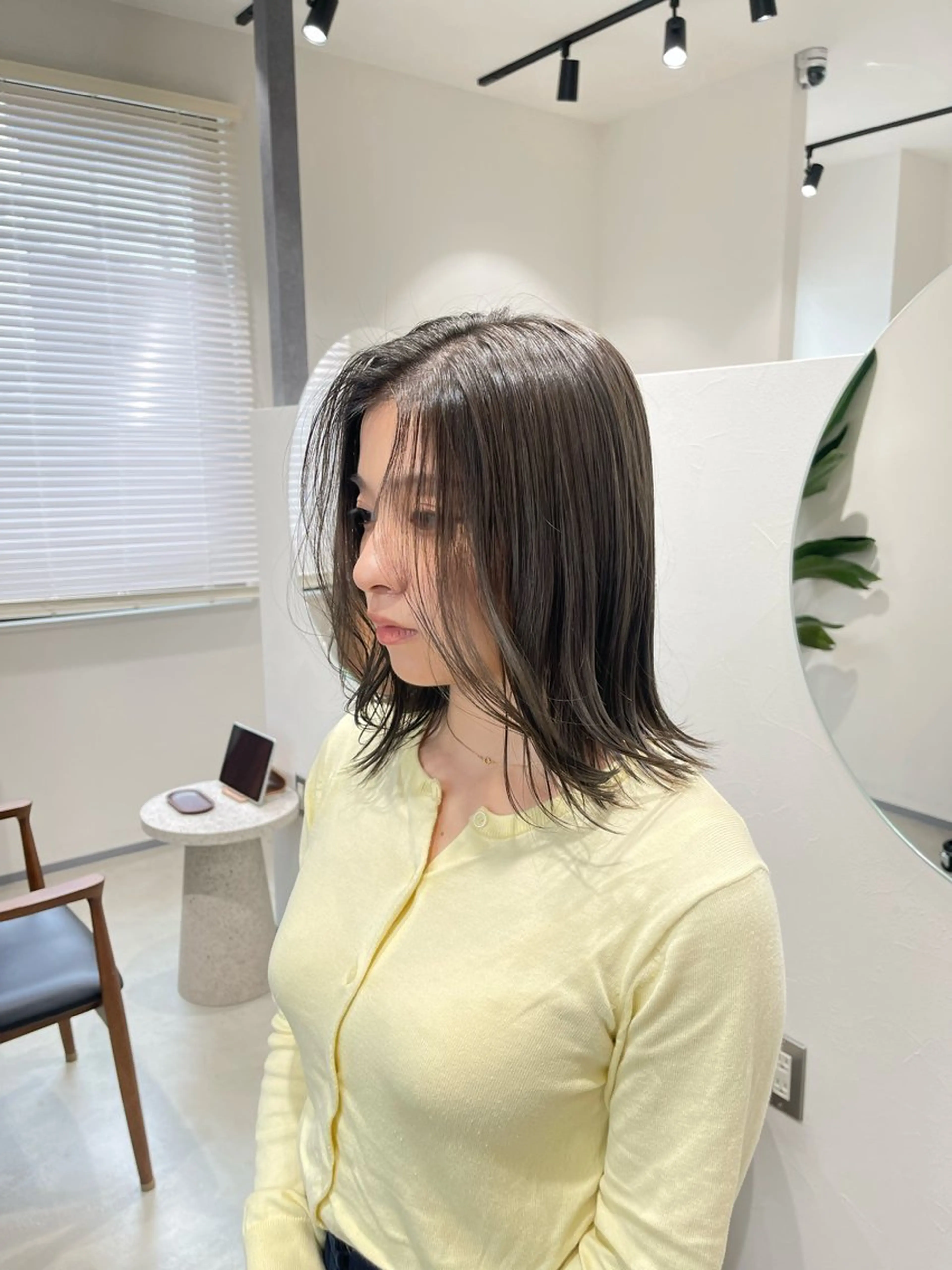 ミディアム カラー ブリーチ ダブルカラー ブリーチなしカラー レイヤー/ボブ /河内温太のヘアスタイル