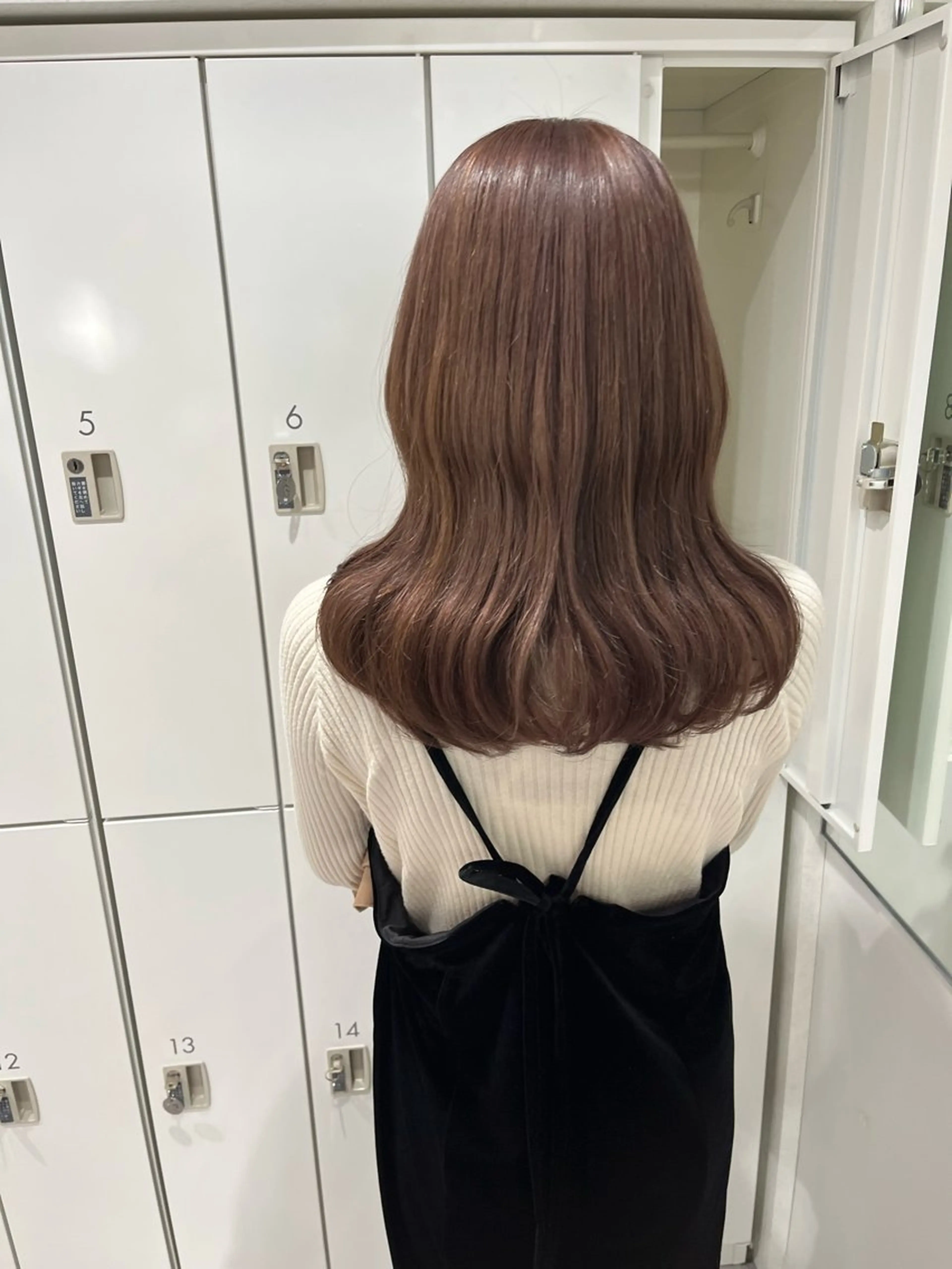 ミディアム カラー ブラウンカラー ダブルカラー ピンクカラー ピンクブラウン カット ヘアカラー トリートメント 韓国レイヤー/新宿/ 髪質改善/岡崎のヘアスタイル