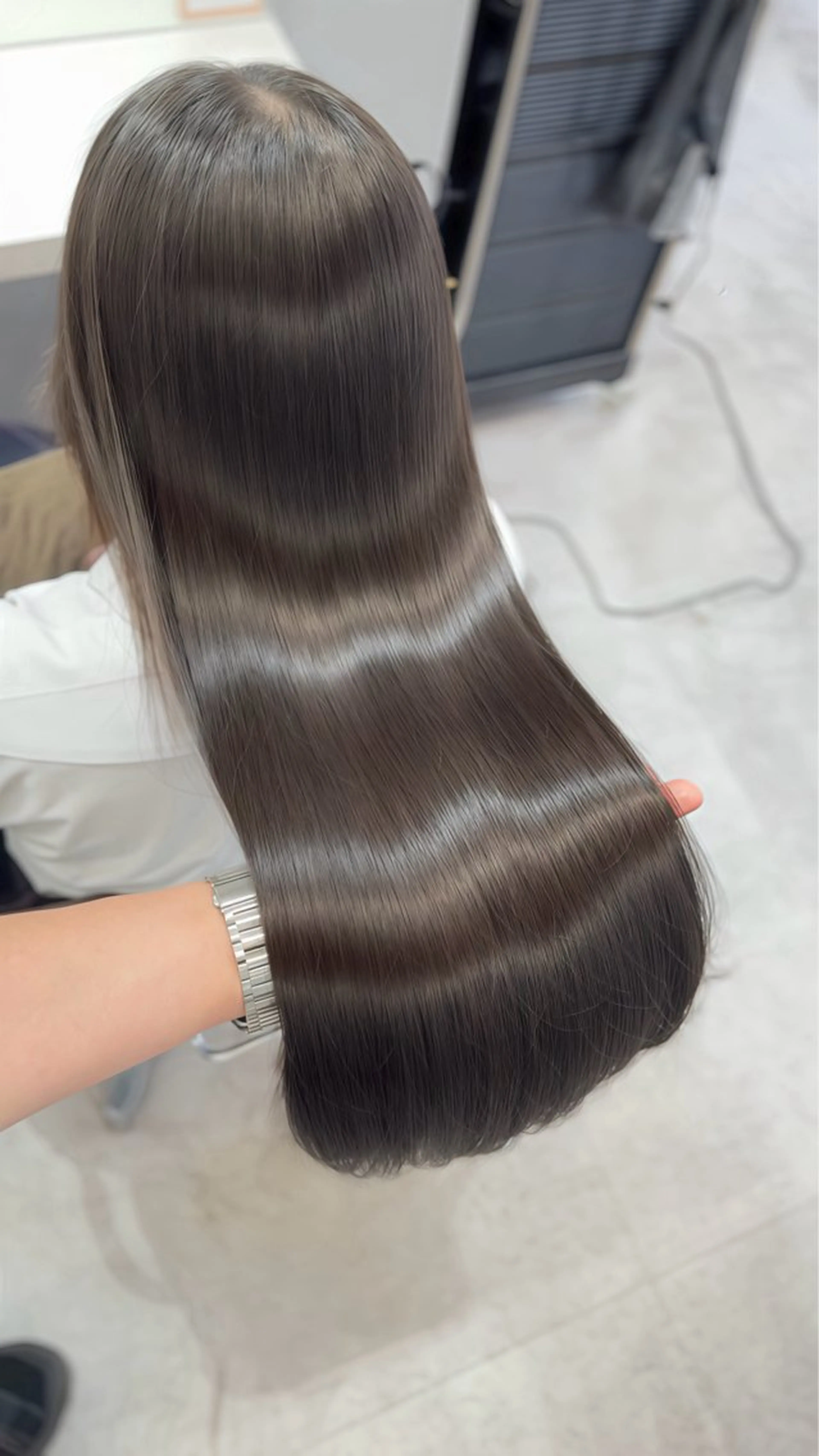 ロング 髪質改善 縮毛矯正 トリートメント 酸性ストレート カット ヘアカラー 縮毛矯正 トリートメント 髪質改善×縮毛矯正 Core梅田　片山のヘアスタイル