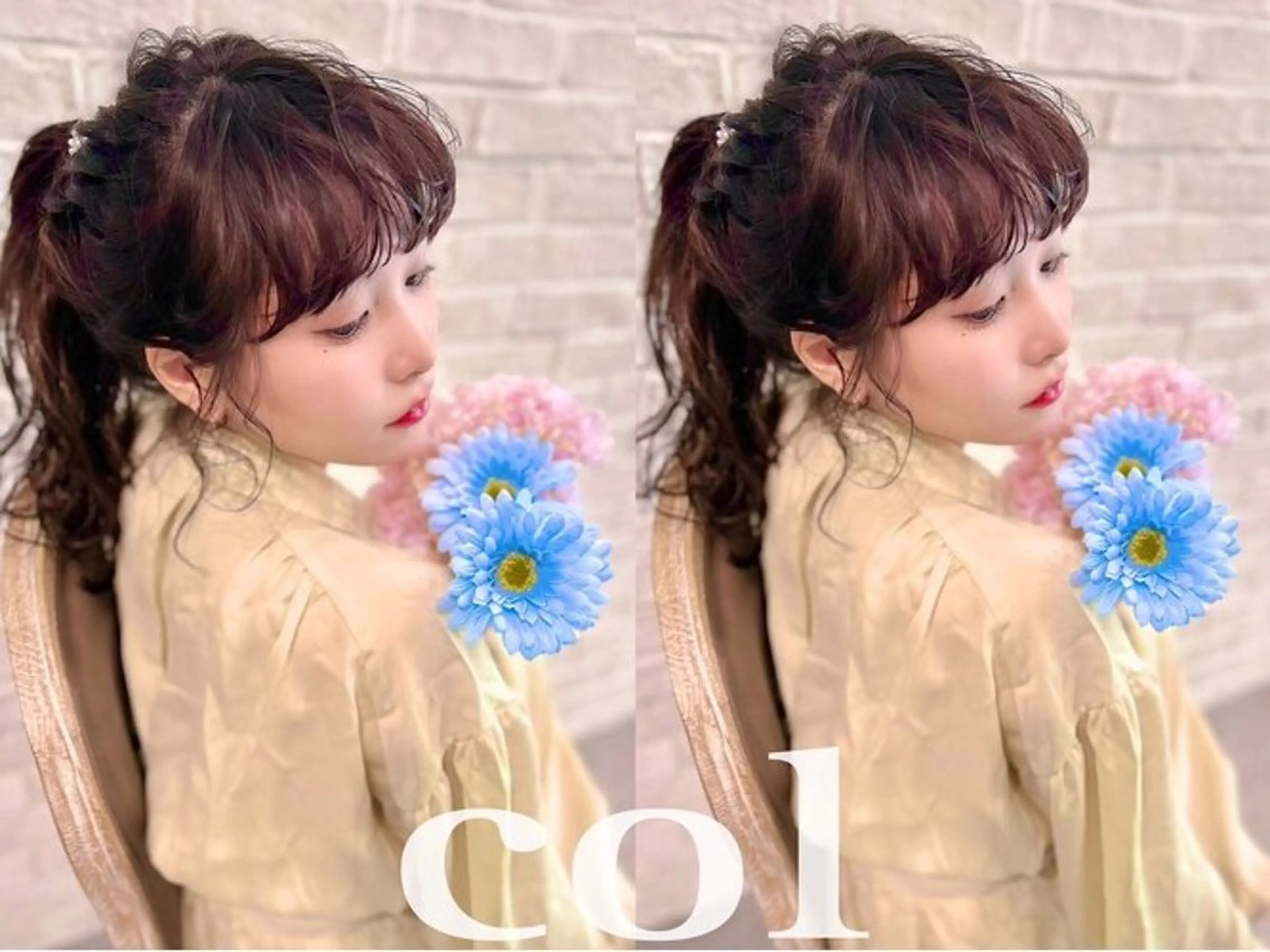 セミロング カラー ヘアアレンジ ぷる艶カラー🌈 艶髪矯正✨遠藤龍雅のヘアスタイル