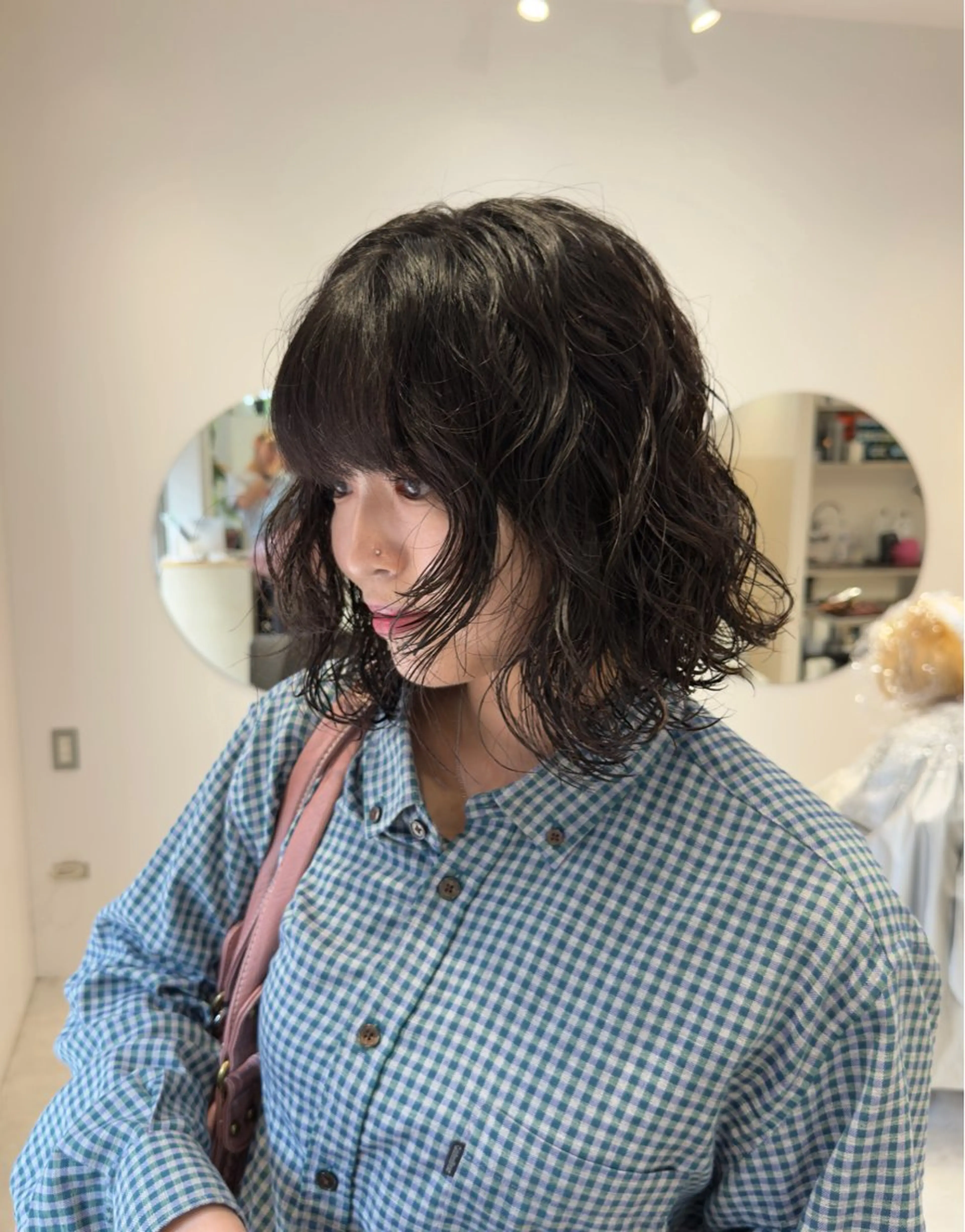 ミディアム パーマ パーマ/ボブ /レイヤー チヒロのヘアスタイル