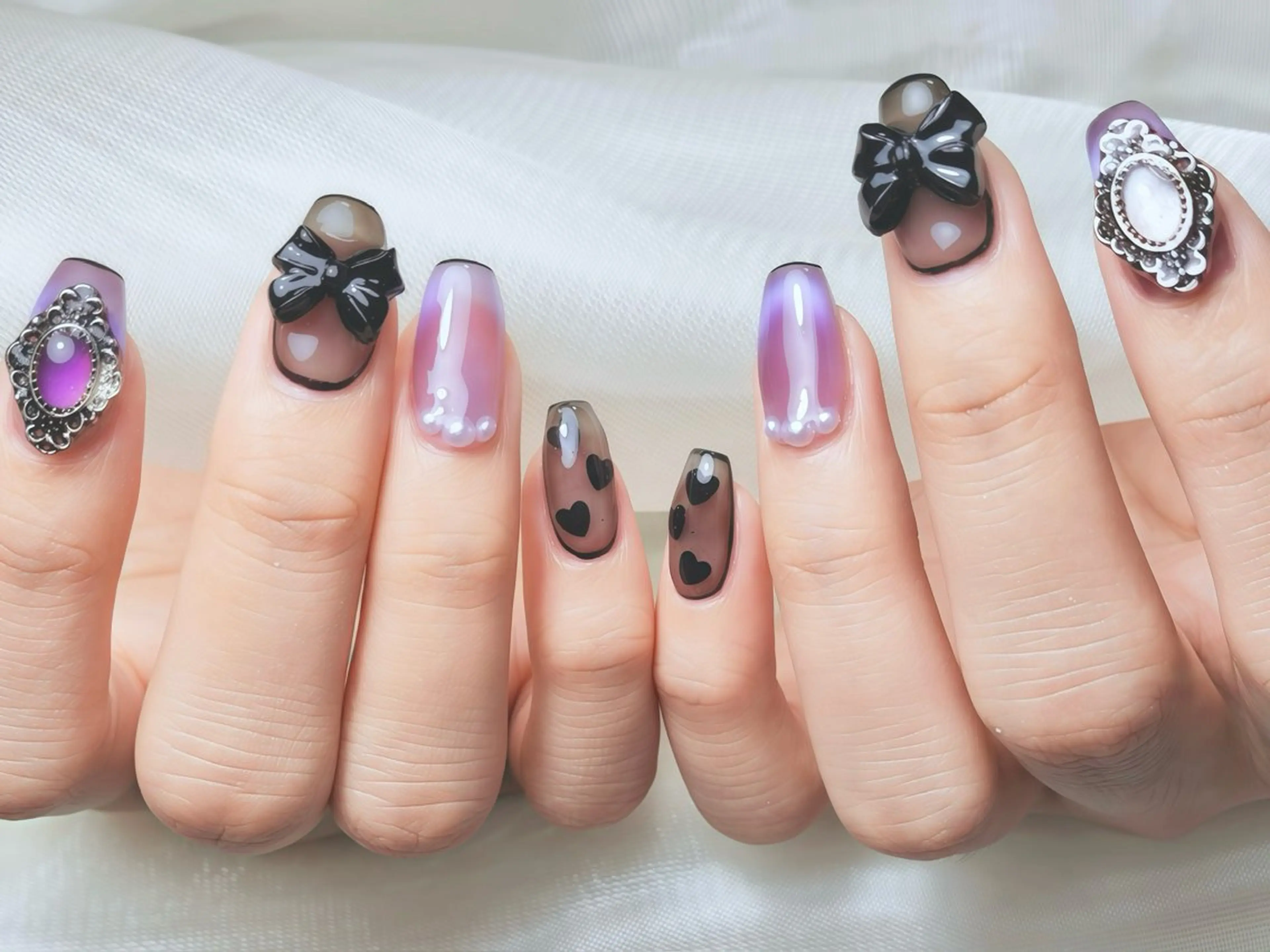 ネイル 長さ出し フレンチネイル グラデーション マグネットネイル マグネットフレンチ ハンドネイル ハンドケア ⭐️Dreamy Nail⭐️のネイルデザイン