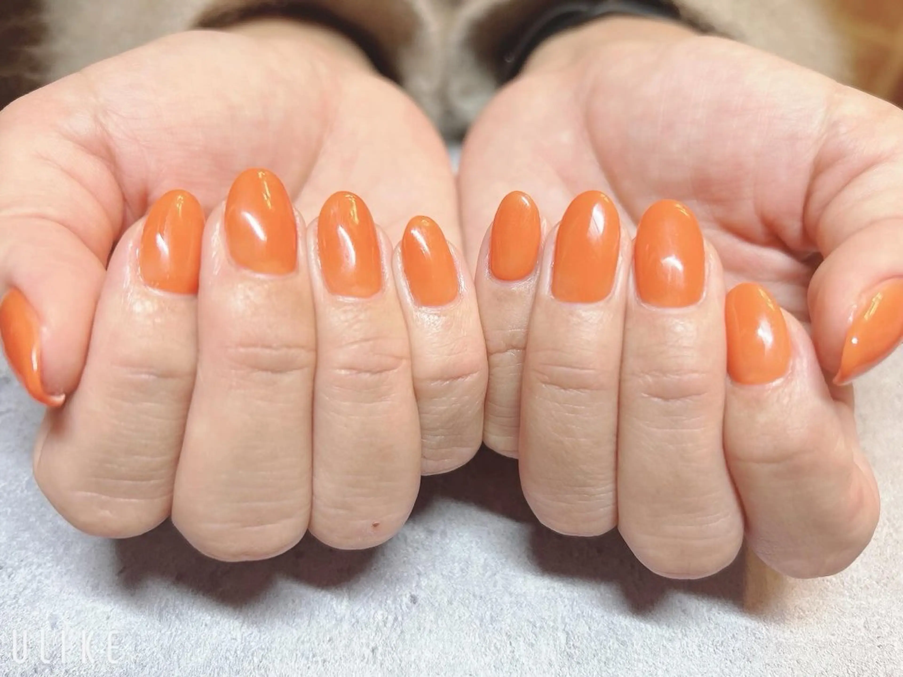 ネイル ワンカラーネイル オレンジ takamin._.nail所属・t. takamiのネイルデザイン