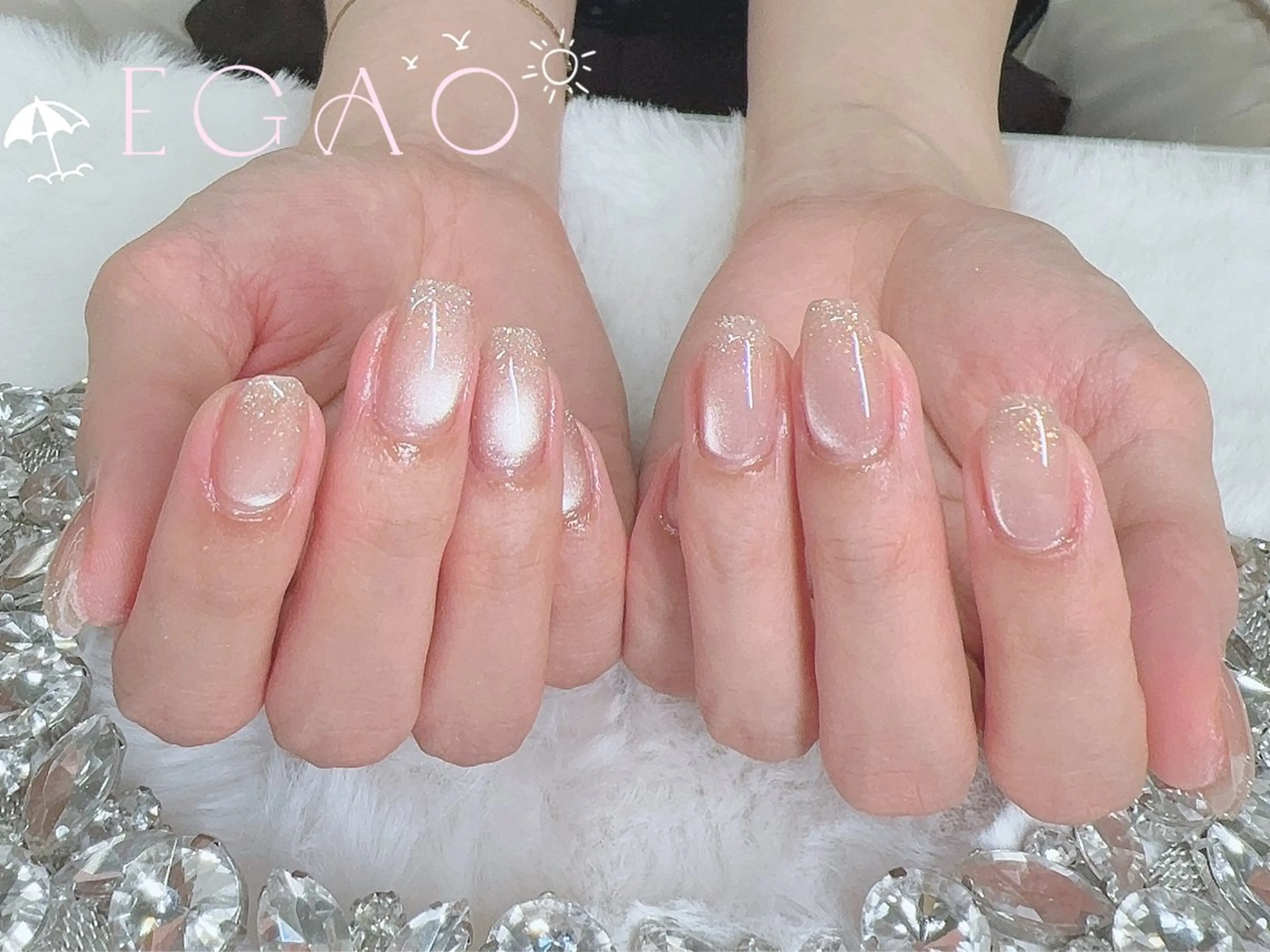 ネイル アートネイル フットネイル フレンチネイル ジェルネイル グラデーション Egao Nail Salonのネイルデザイン