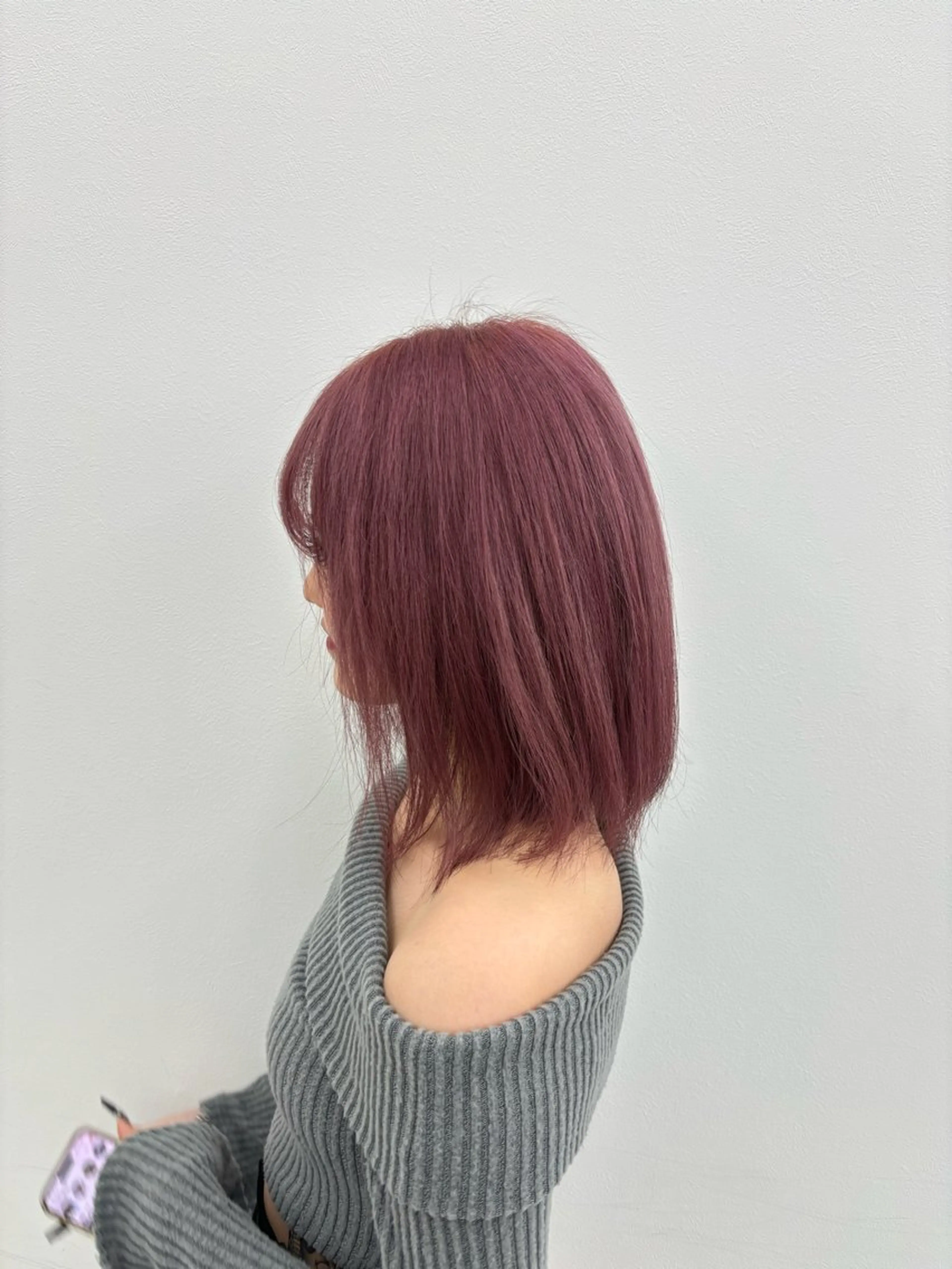 ミディアム カラー ヘアカラー ヘッドスパ ヘアセット 透明感ハイトーン☁️ 斗和🫧天神のヘアスタイル
