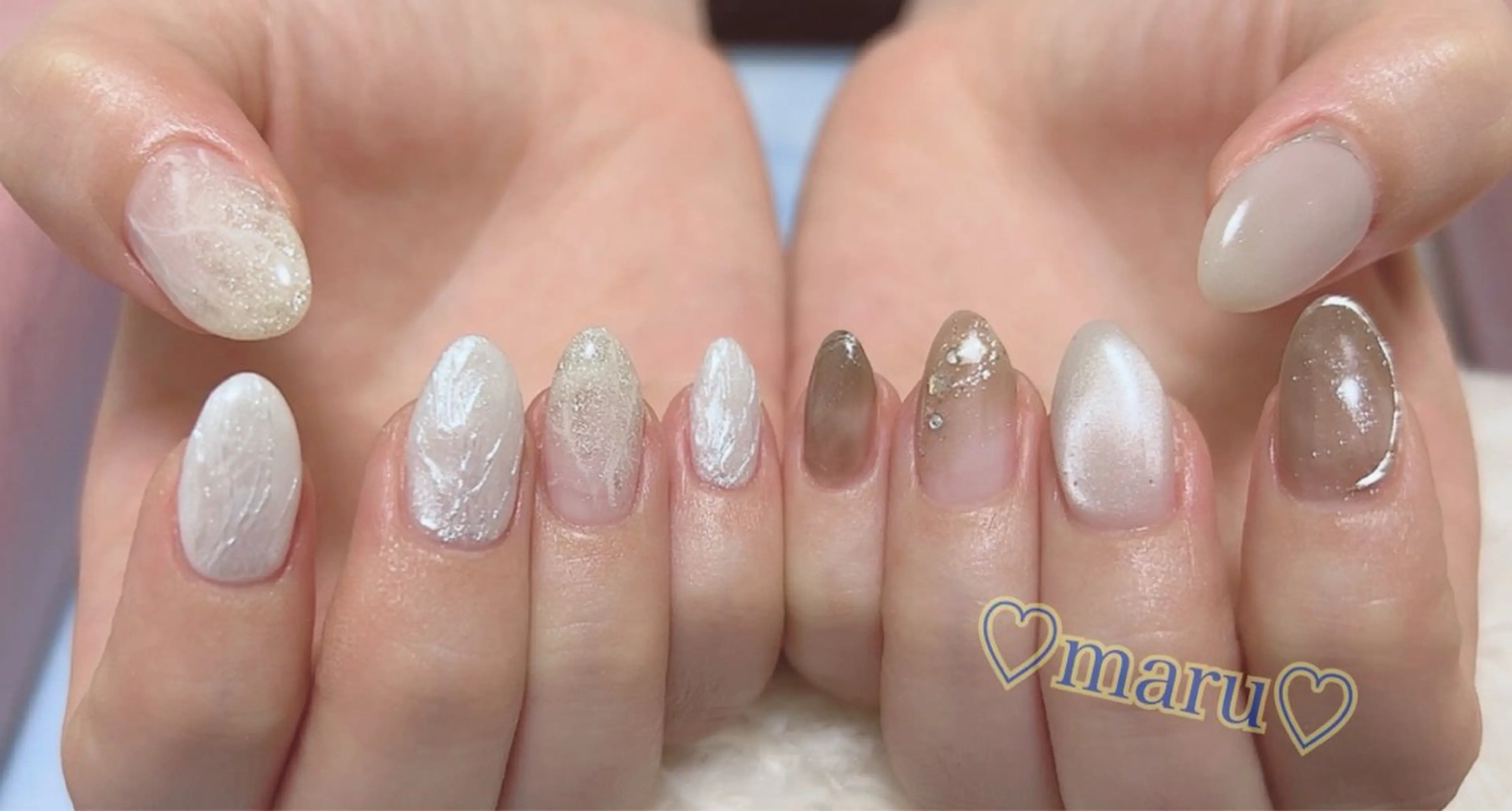 ネイル ハンドネイル フットネイル まるみ♡8/25- 31お休み🙇‍♀️のネイルデザイン