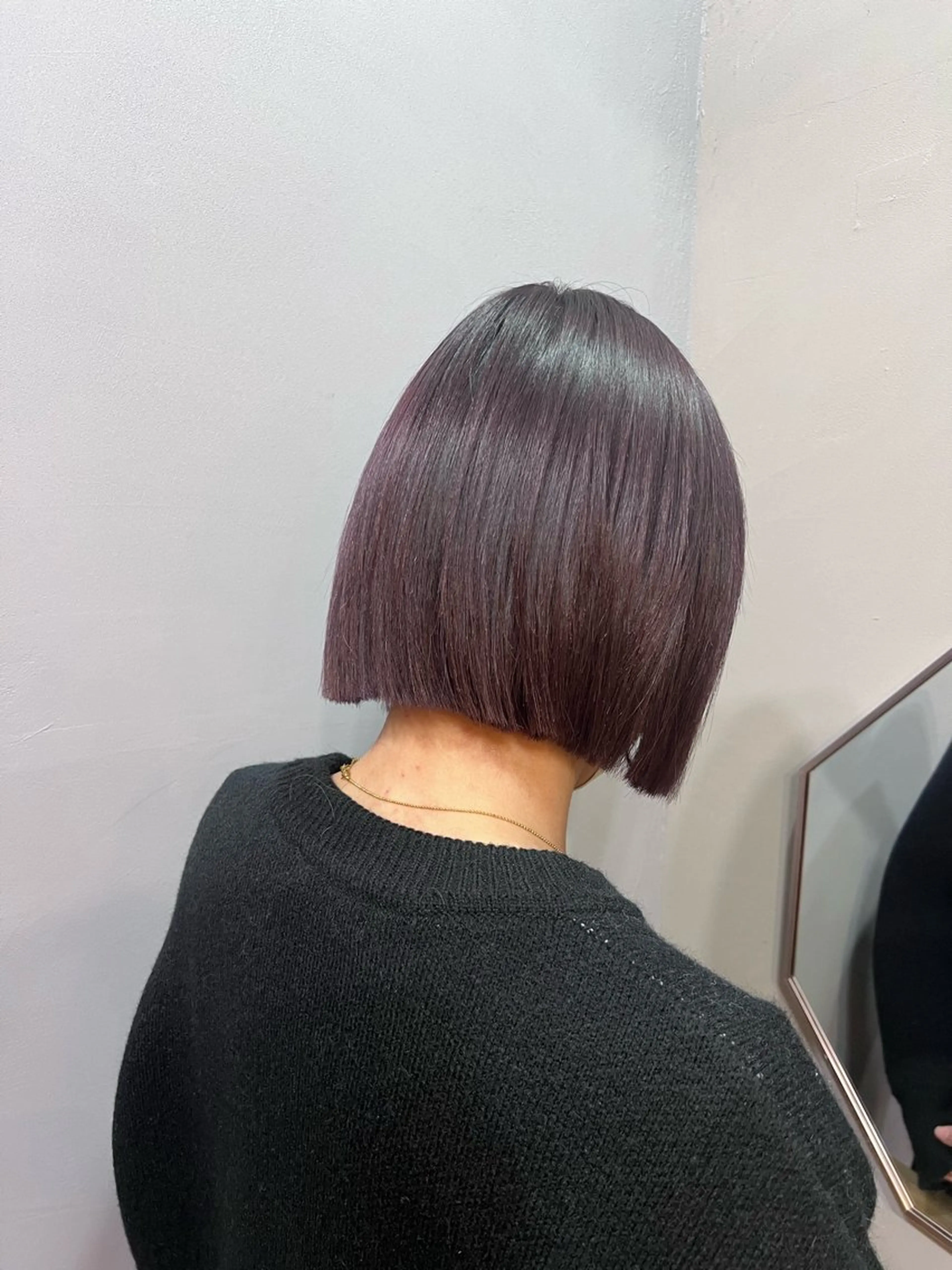 ショート カラー 切りっぱなしボブ ボブ 神戸ボブ✂️ ioe三宮/田 伸佳のヘアスタイル