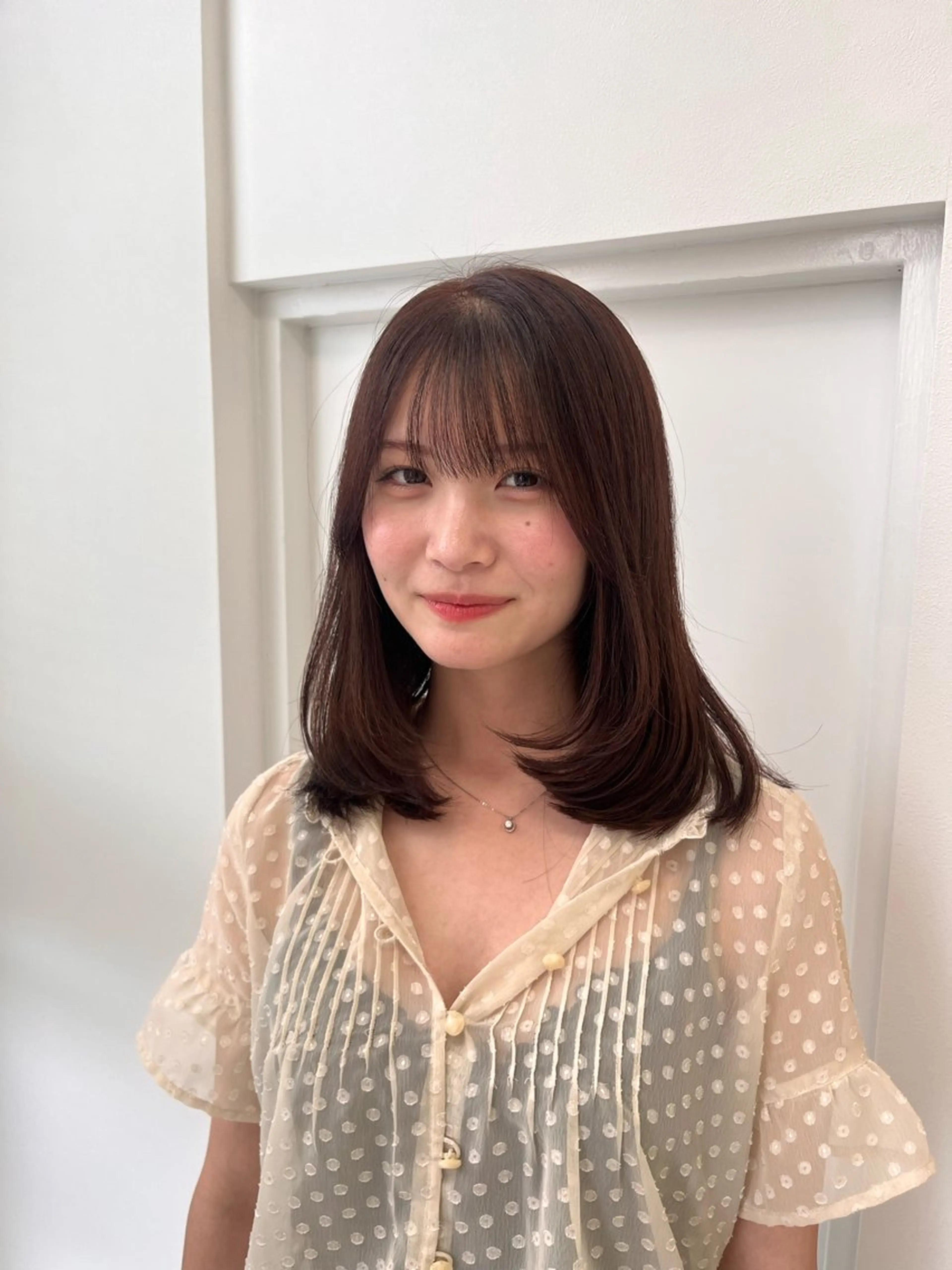 セミロング ♡ナチュラルガーリー ♡ベージュ♡RINAのヘアスタイル