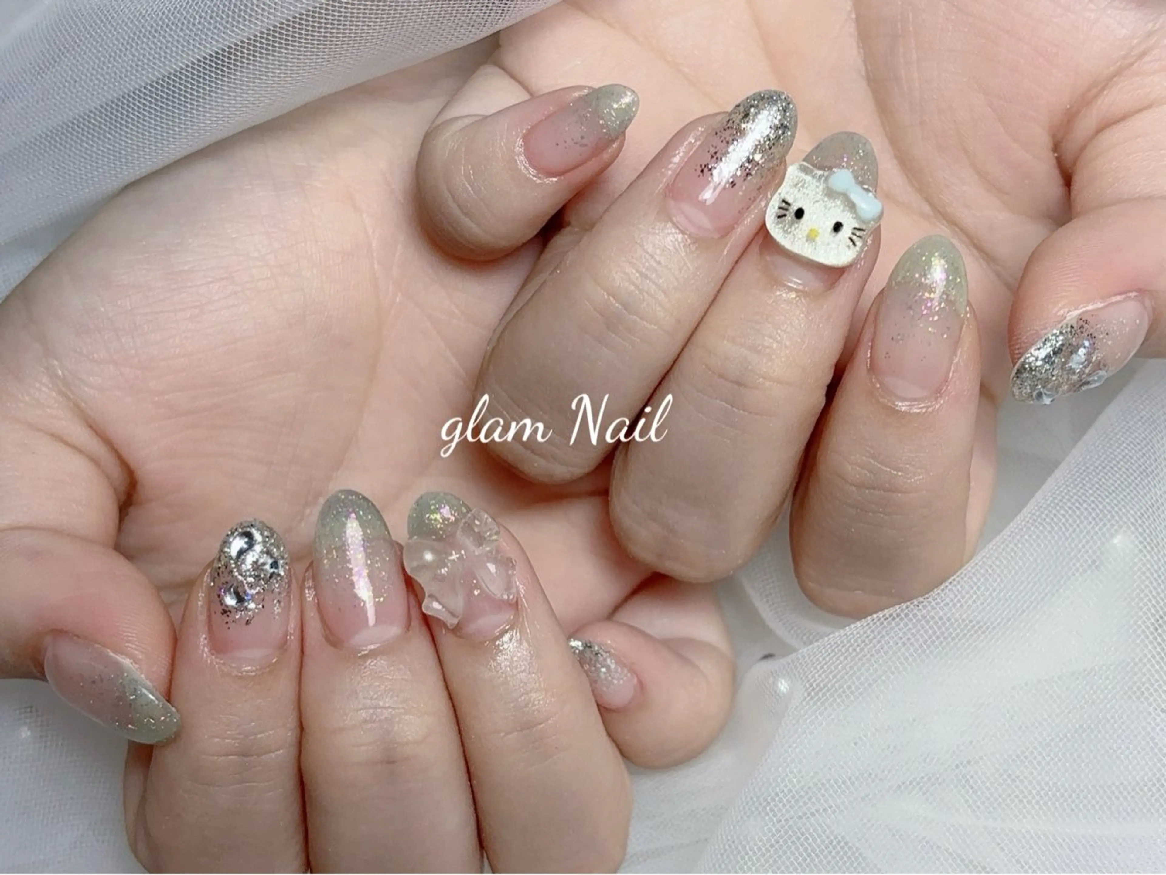 ネイル エツメ💅 長さだし🎀デザインのネイルデザイン