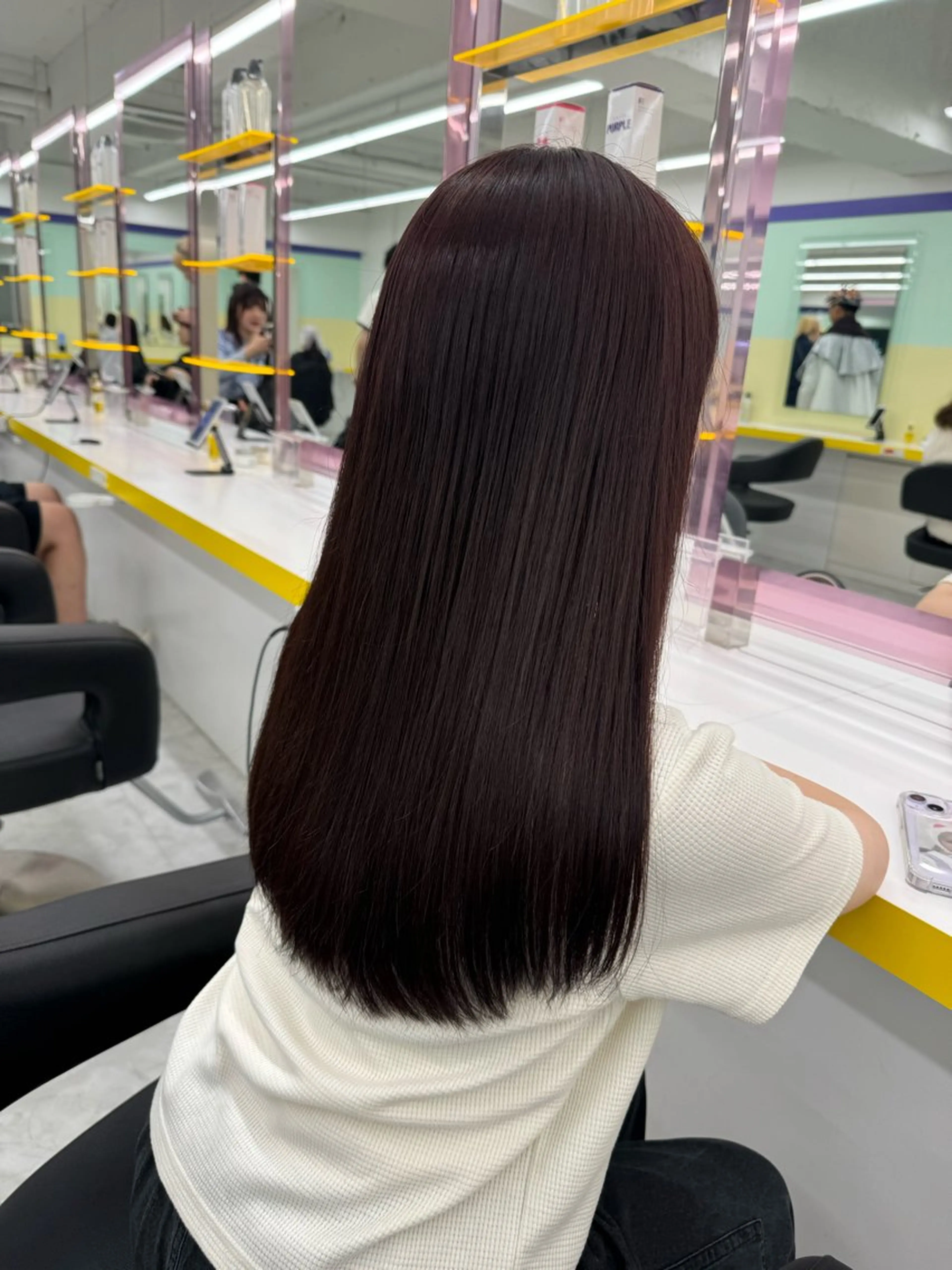セミロング カラー カット ヘアカラー トリートメント ヘッドスパ ヘアセット 🤍透明感トレンド 🤍上品ヘア🤍のヘアスタイル