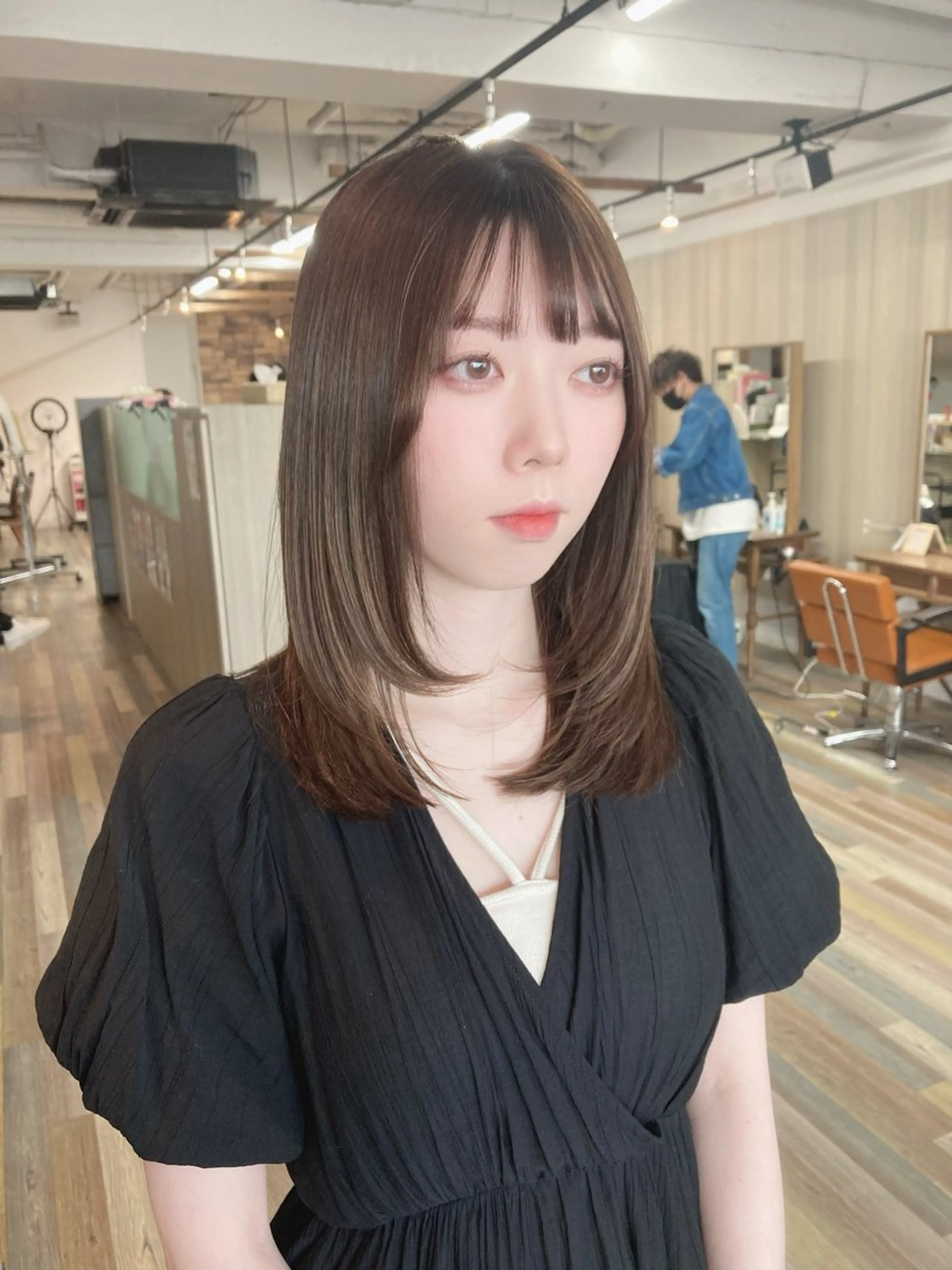 セミロング カラー カット ヘアカラー 縮毛矯正 トリートメント ✂️似合わせの魔術師 石田一樹✂️のヘアスタイル