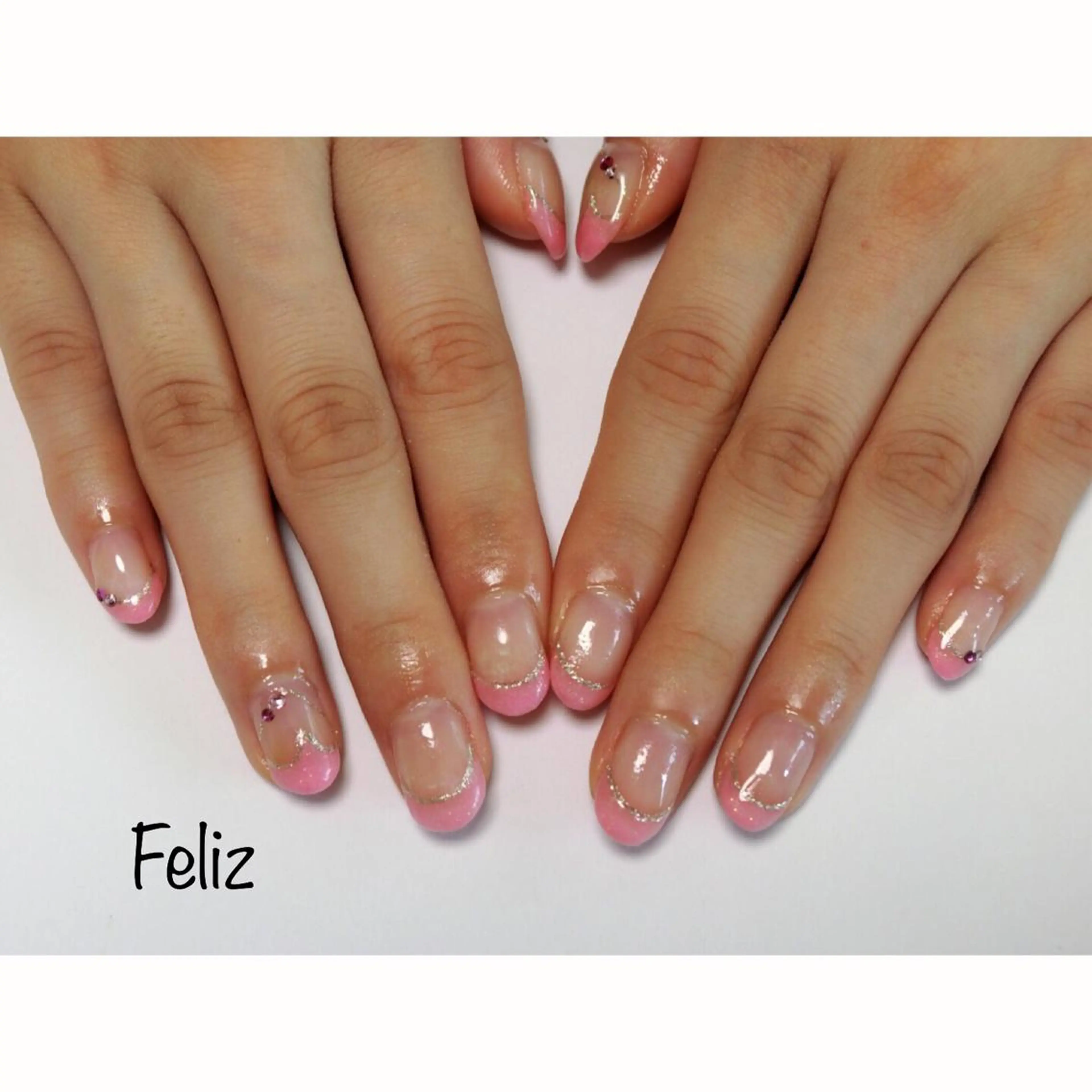 ネイル 痛ネイル/ワンホン/ フィルイン/長さだしのネイルデザイン