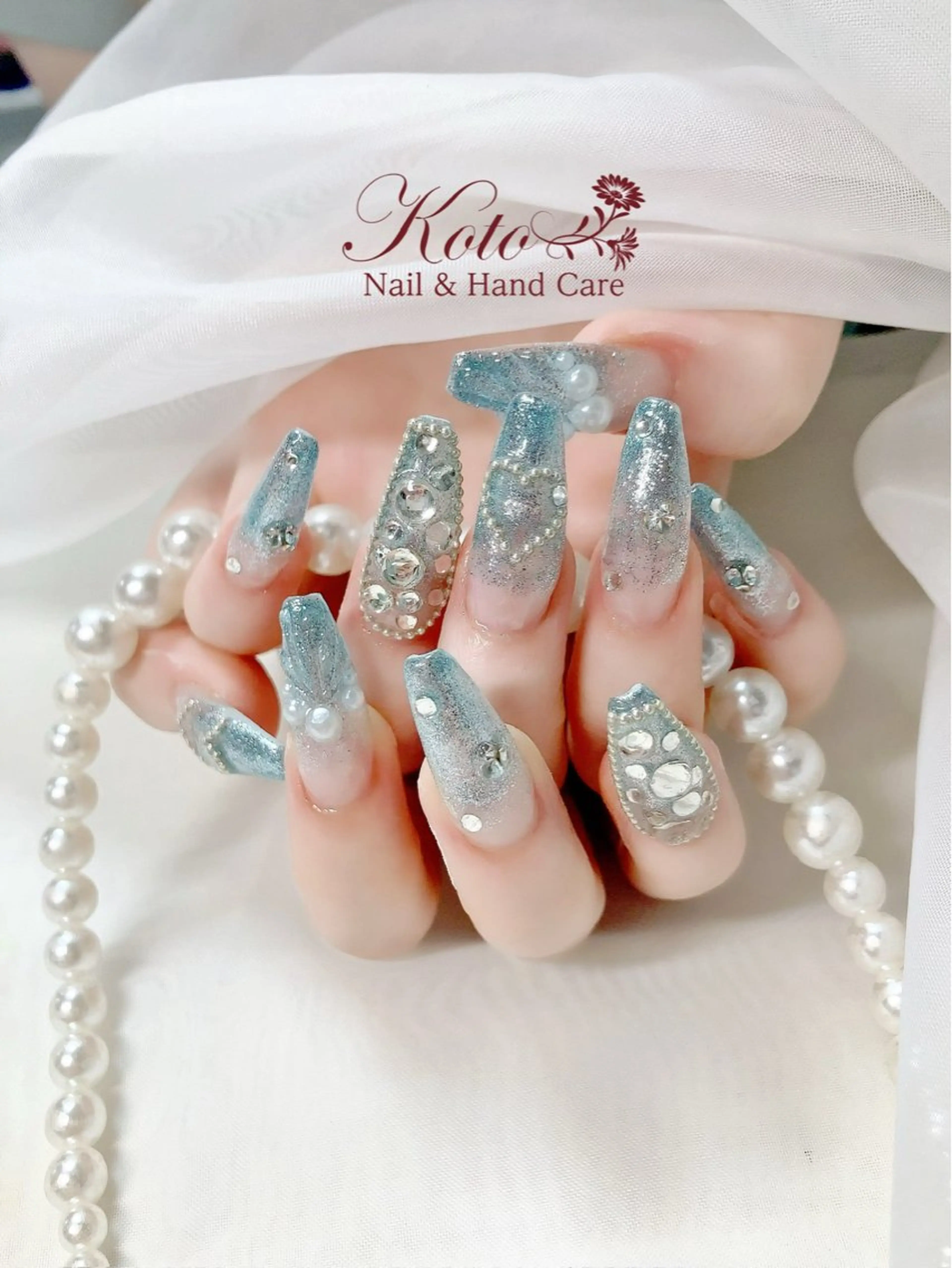 ネイル 長さ出し ジェルネイル 持ち込み ニュアンスネイル 赤色 ハンドネイル Nail Salon KOTOのネイルデザイン