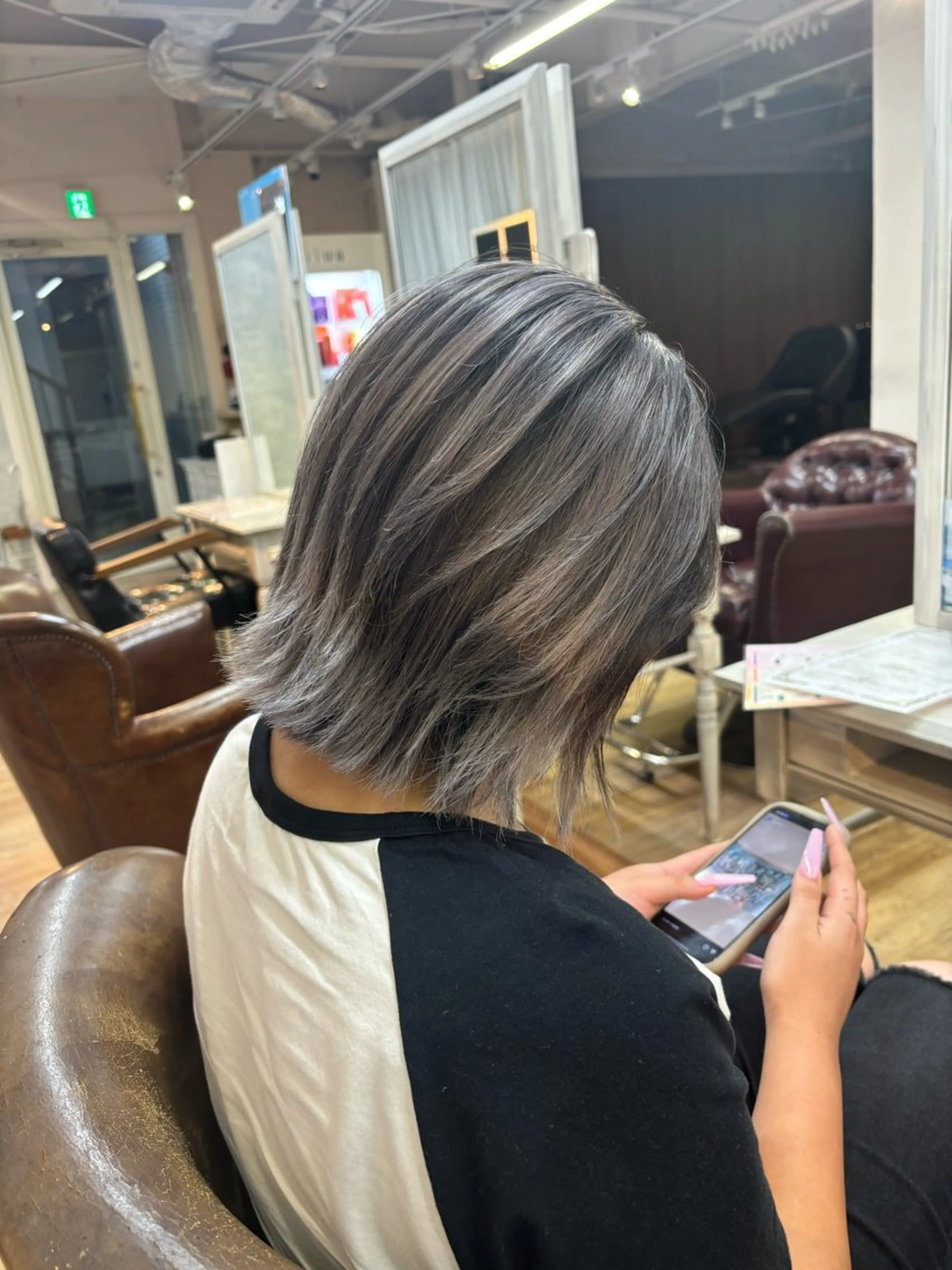 ミディアム カラー ヘアカラー ハイーンカラー/外国 人風カラー/ミノリのヘアスタイル