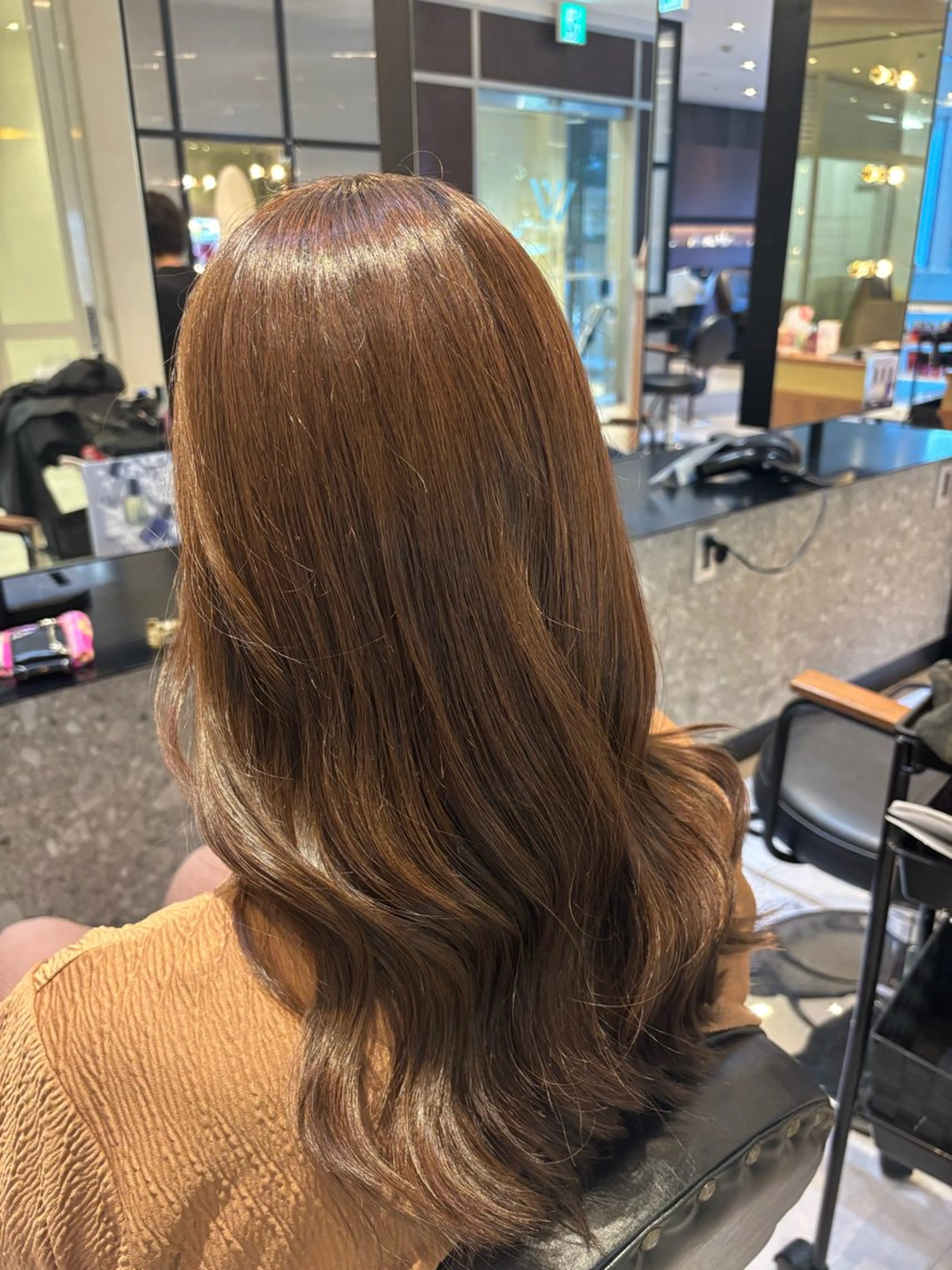 セミロング カラー ベージュカラー ヘアカラー w藤が丘/ りなのヘアスタイル