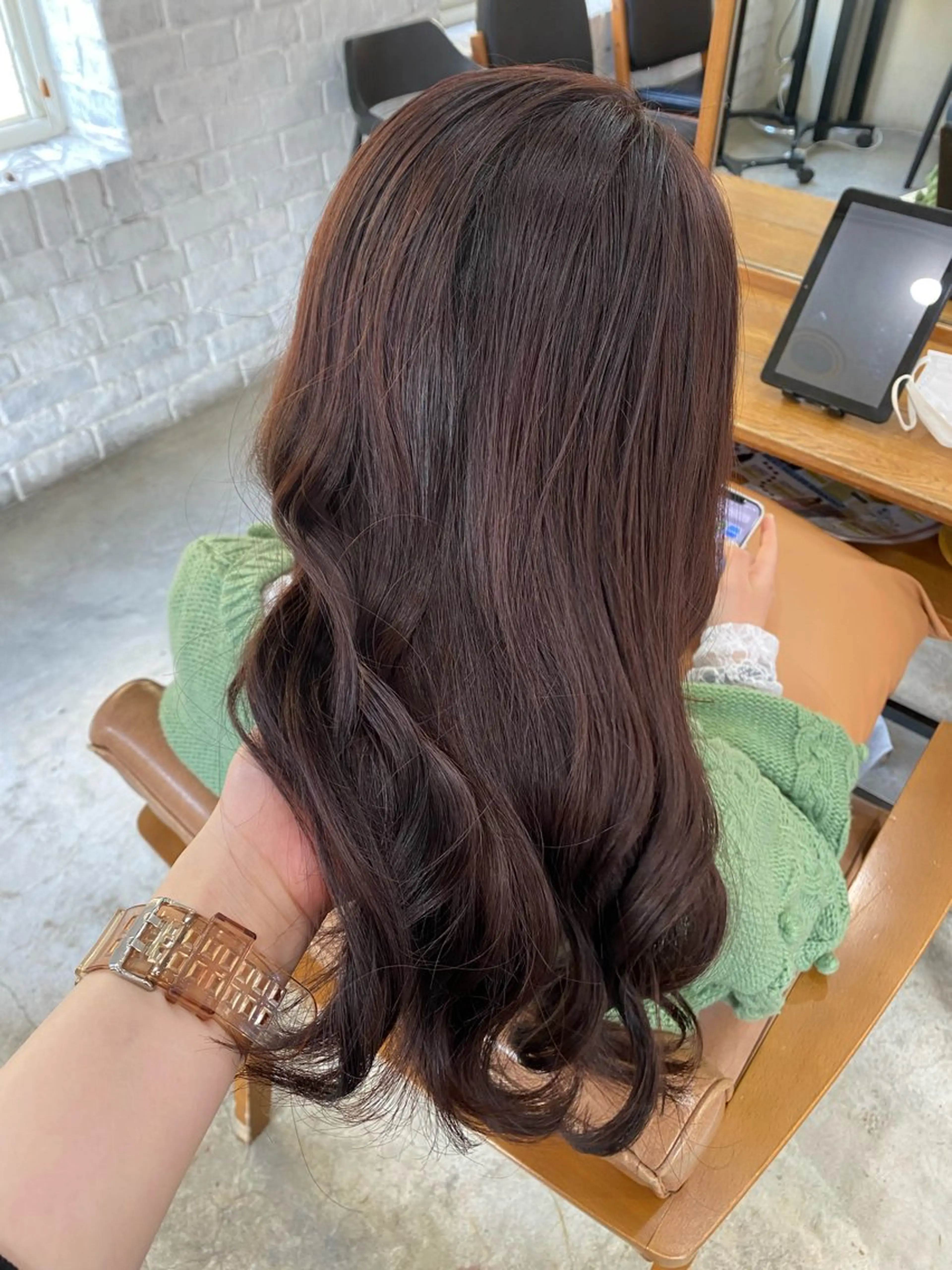 セミロング カラー ブラウンカラー ピンクカラー ピンクブラウン 暖色/ブラウン/ 透明感/ゆうかのヘアスタイル