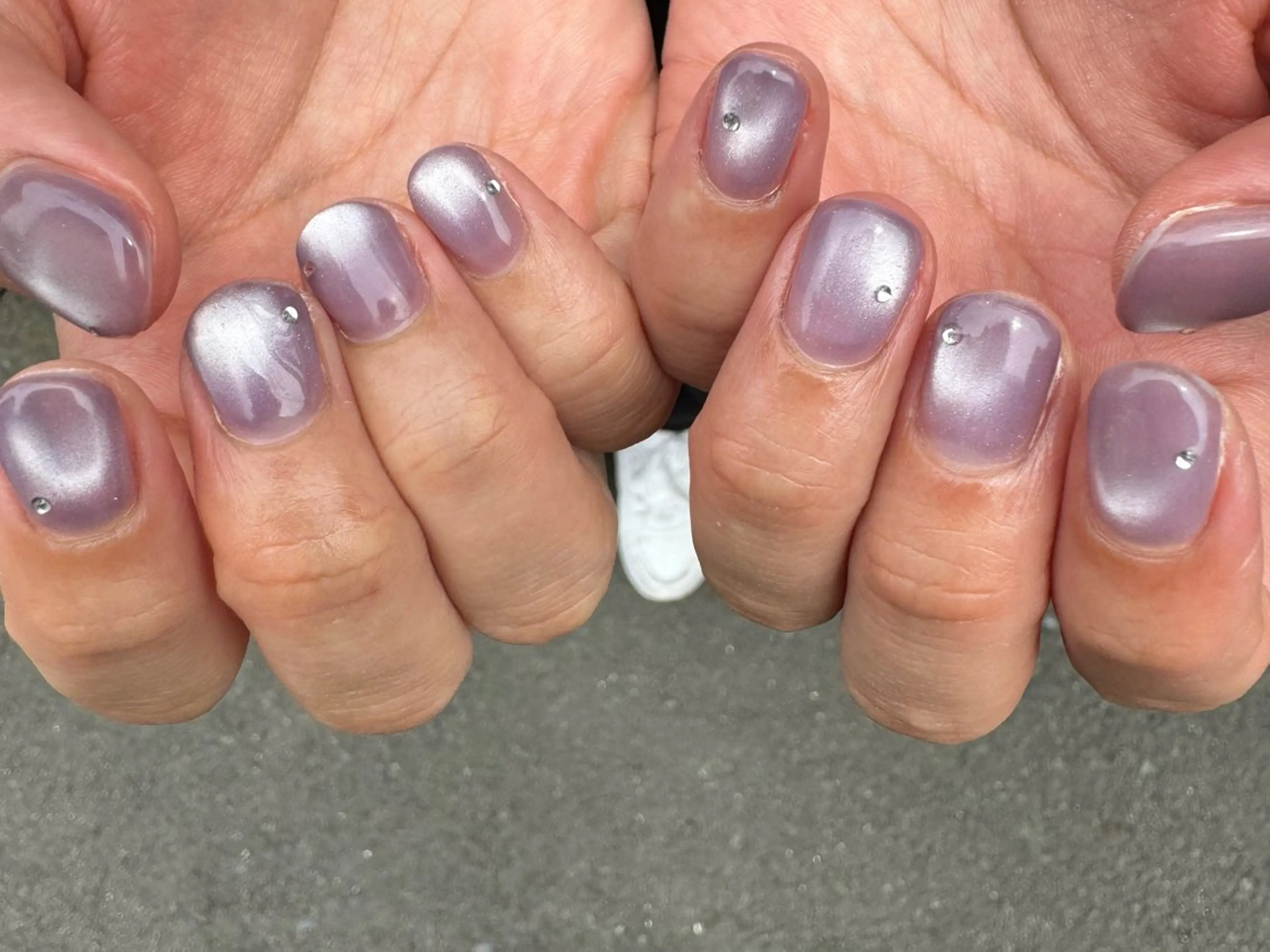 ネイル 氷ネイル・うるうるネイル マグネットネイル ハンドネイル MH_ Nailのネイルデザイン