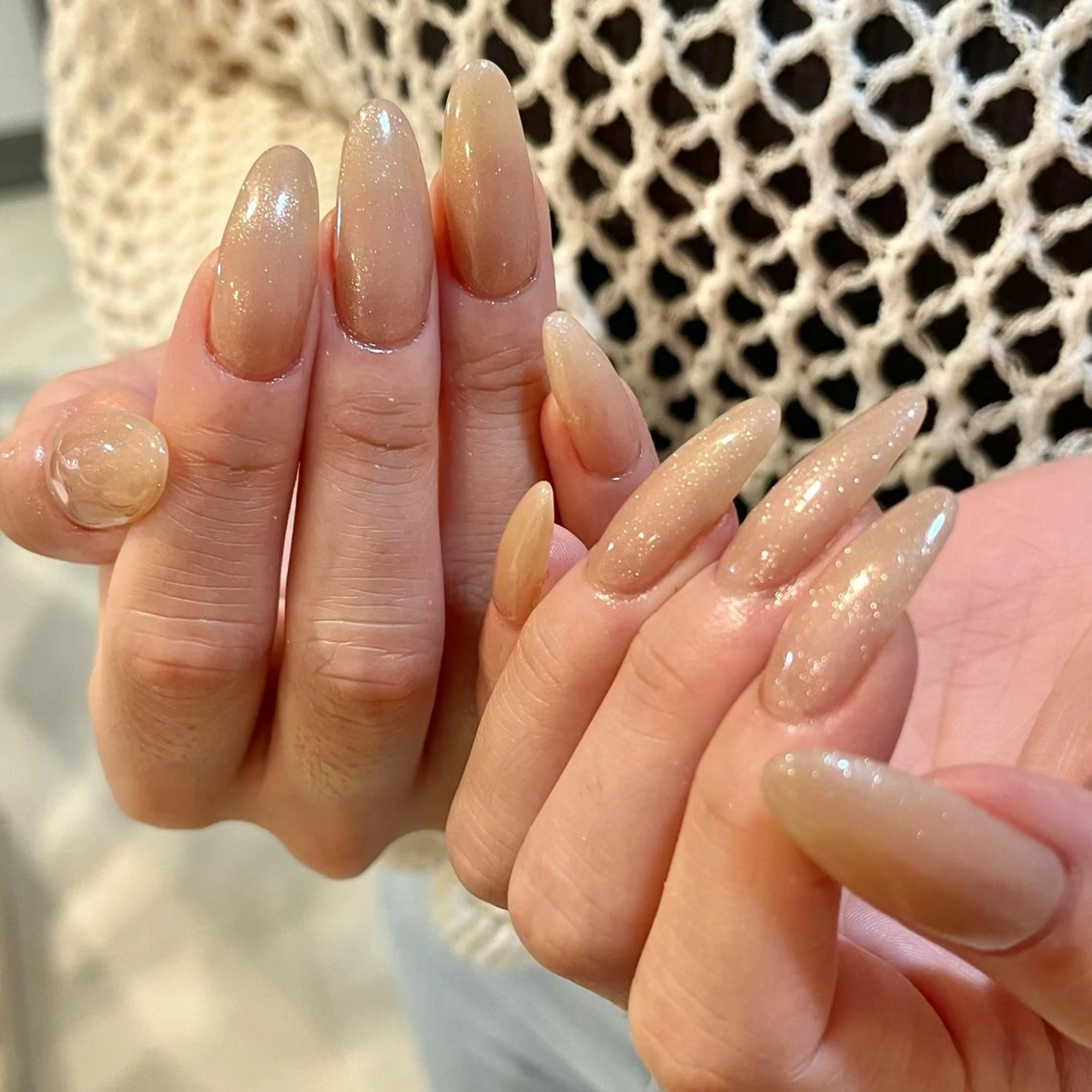 ネイル ブルー ハート キラキラネイル ラメ(グリッター) ワンカラーネイル ハンドネイル para ☀︎ sol by BECK所属・Para Sol nail　Maoのネイルデザイン