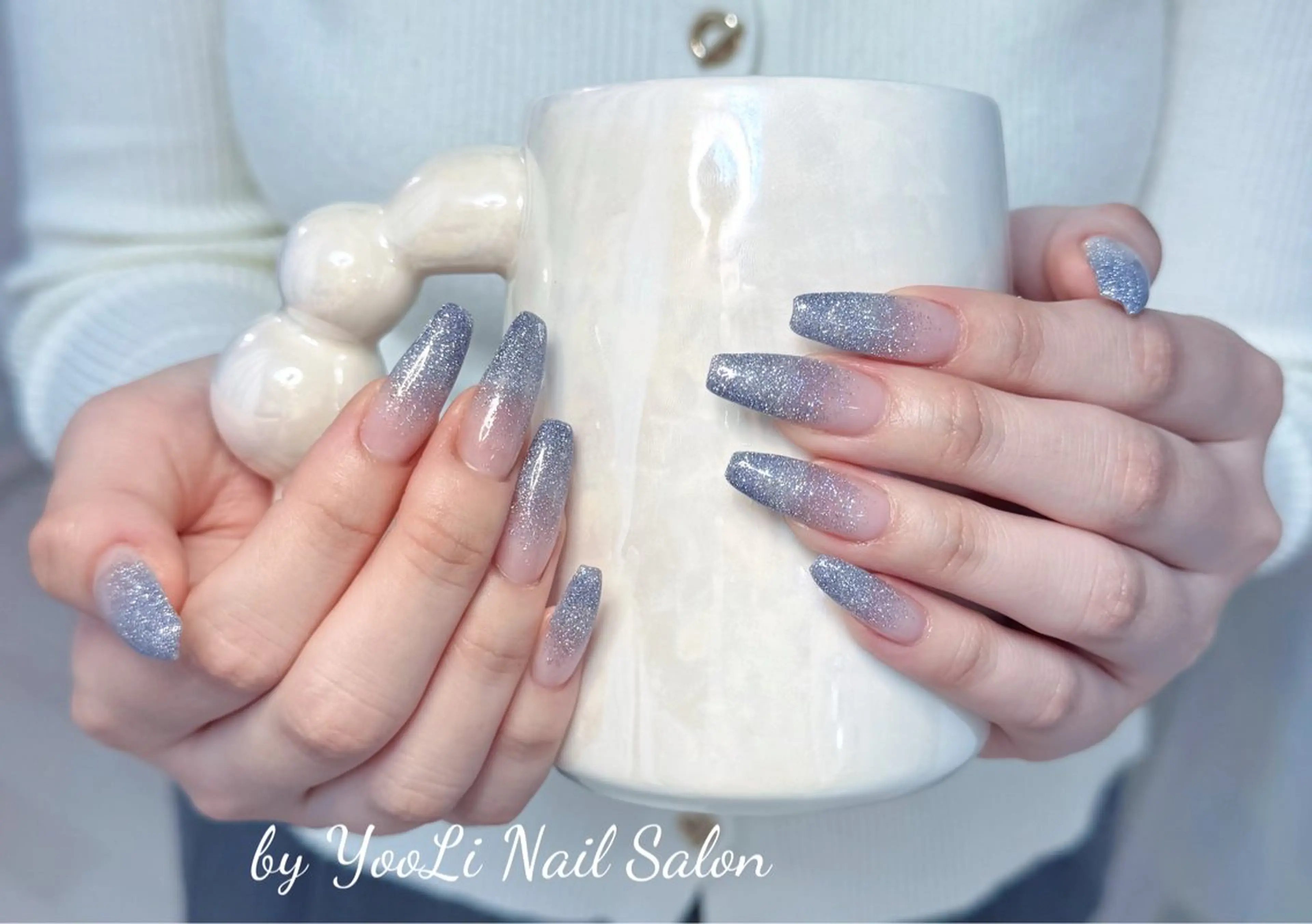 ネイル アートネイル オーロラネイル チークネイル フレンチネイル ガラスフレンチ ハンドネイル 🎀🎀YooLi Nail Salonのネイルデザイン