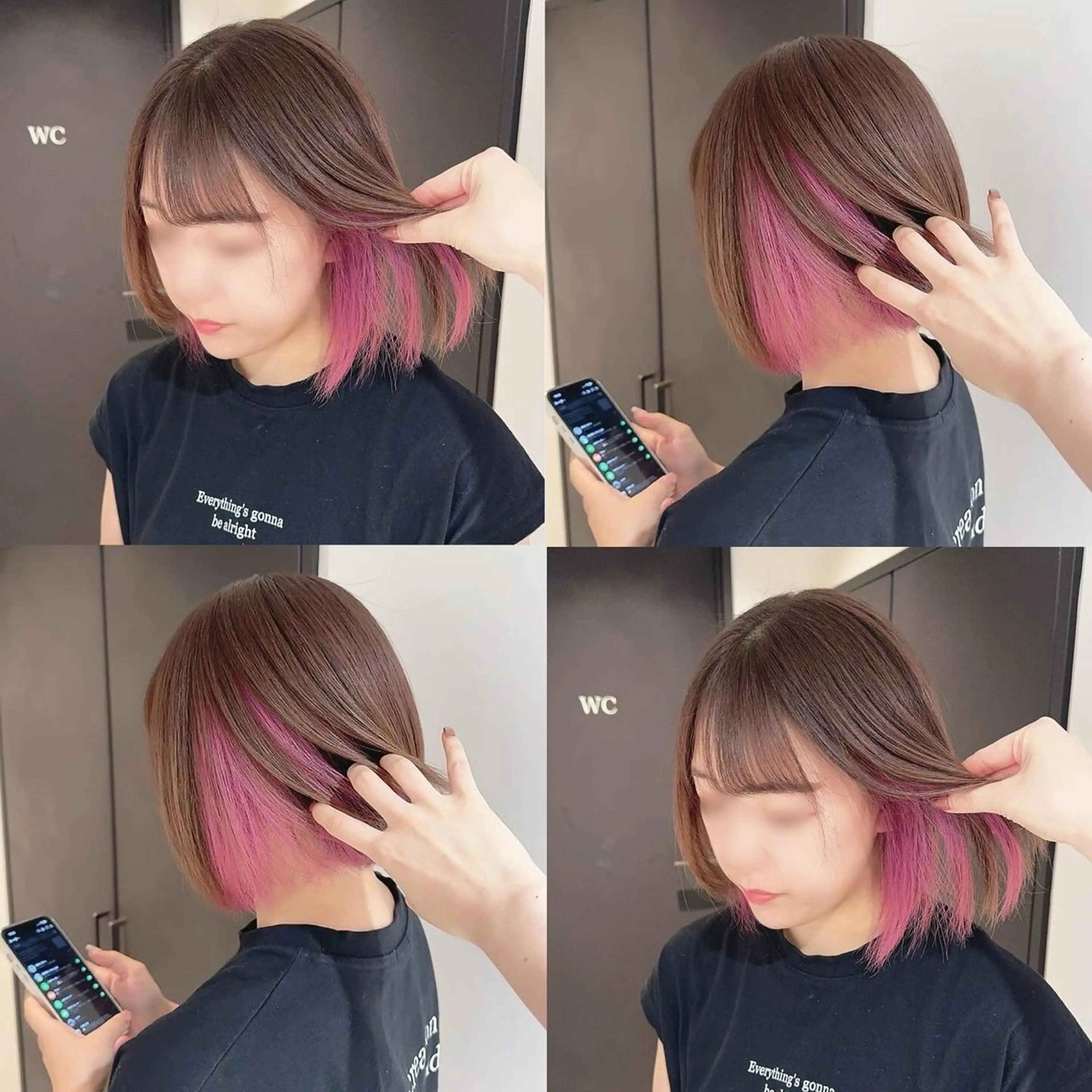 カラー ヘアカラー トリートメント 渋谷:インナーカラー ／🍒エリカ🍒のヘアスタイル