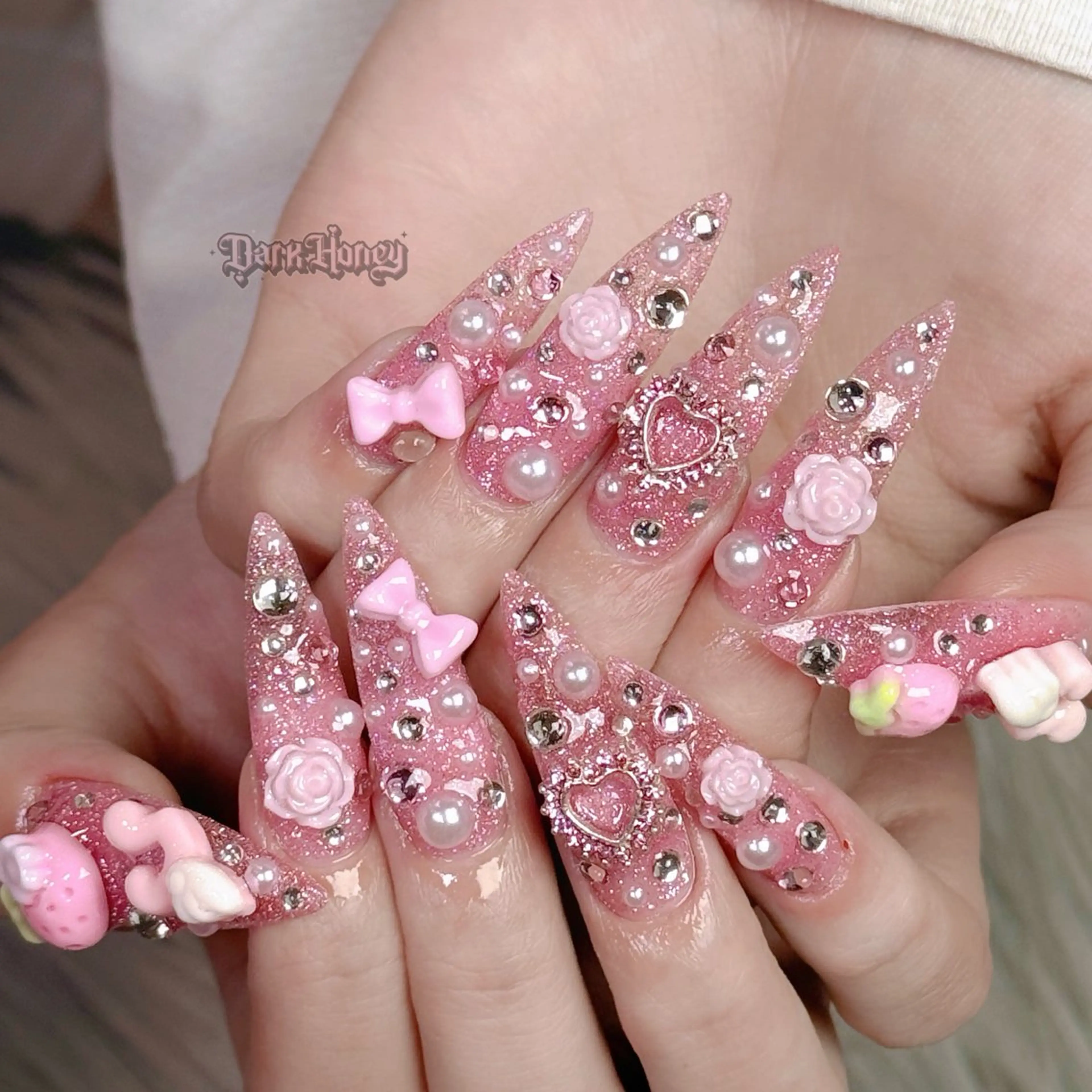 【minimo限定価格】チップ長さ出し✨ロング💕ゴージャスアートやり放題の写真