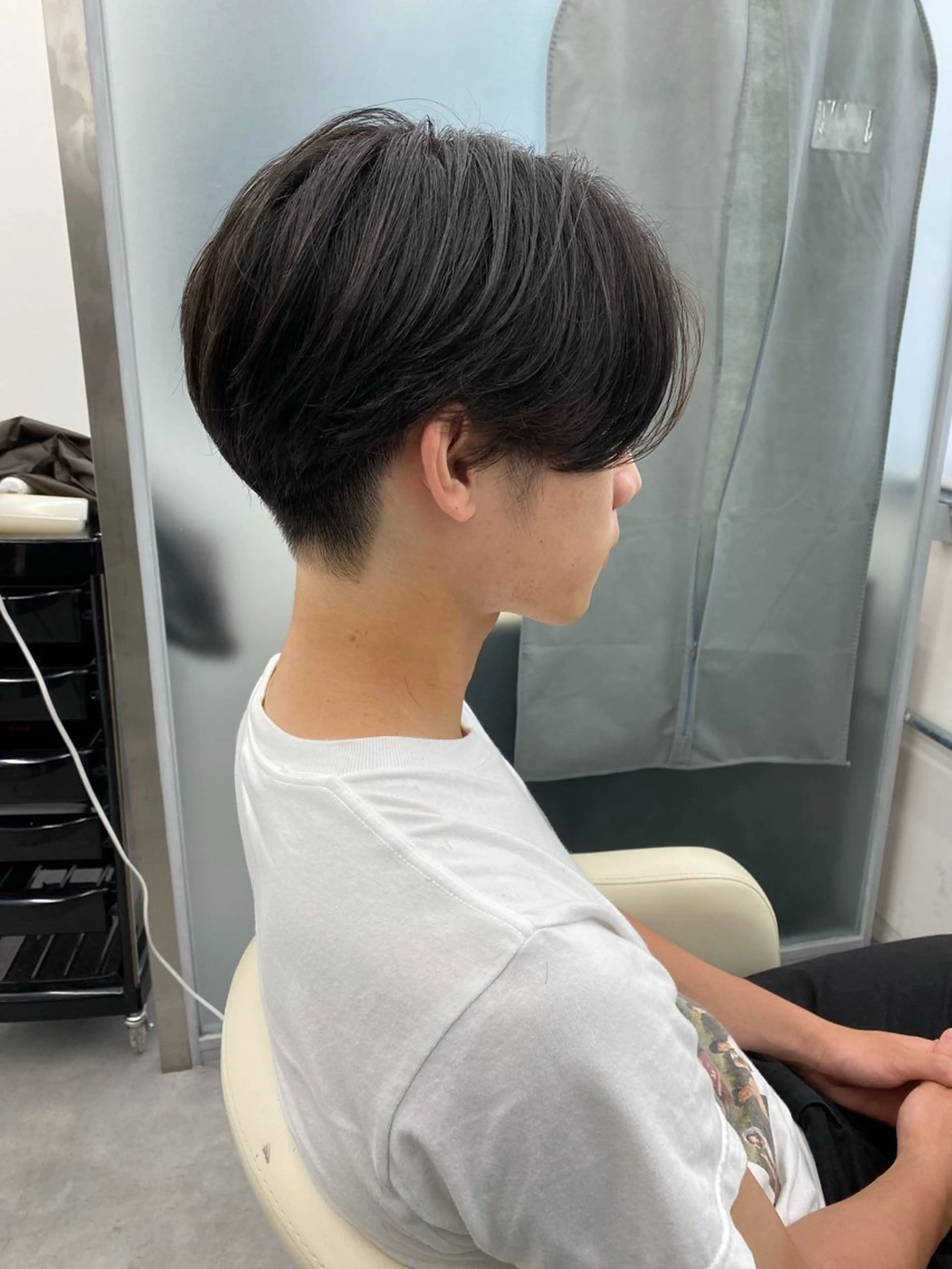 ミディアム パーマ 大人ショート 江坂 今井魁人のヘアスタイル